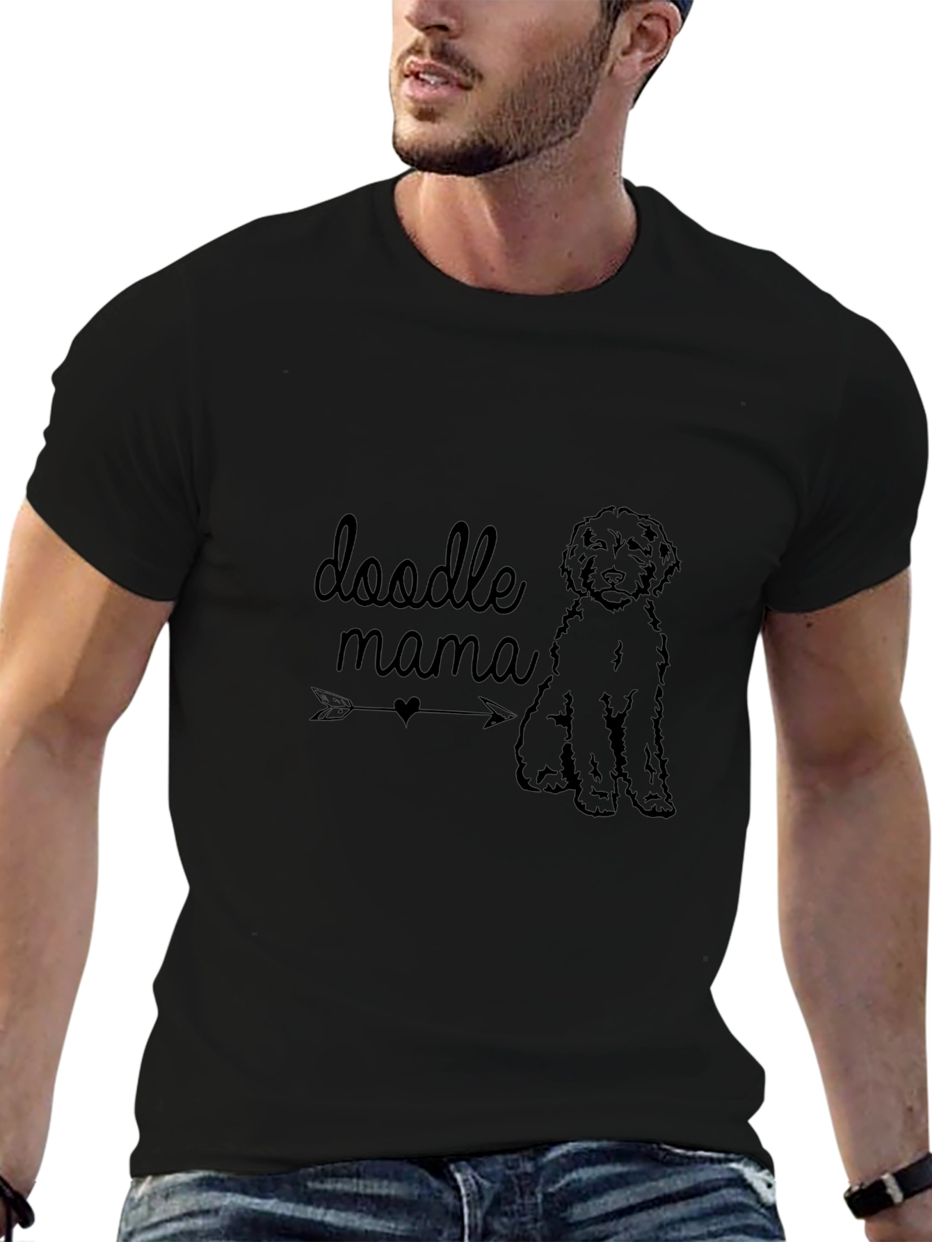 Camiseta Negra Doodle Mama