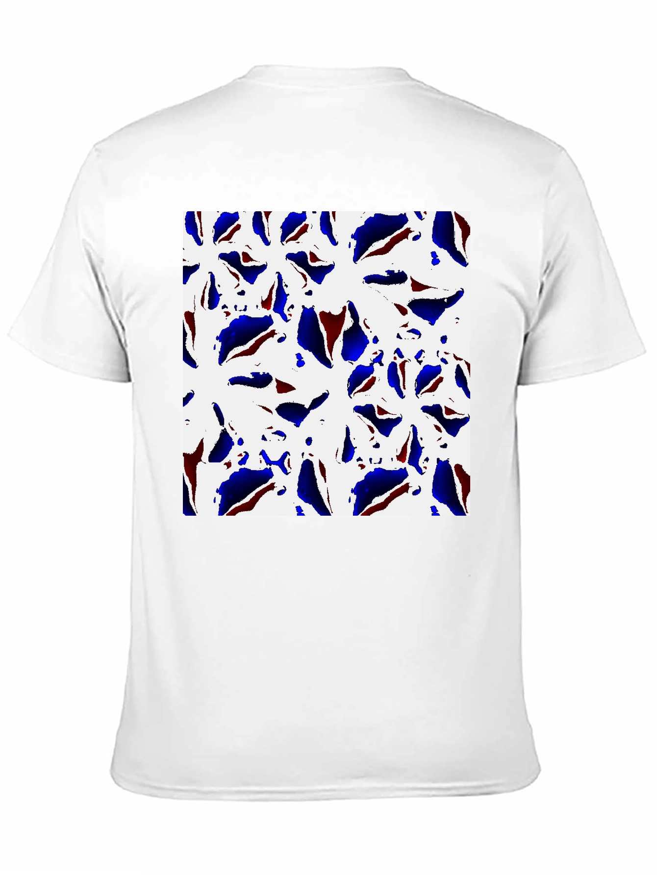 Camiseta Negra Estampada con Diseño Floral Abstracto