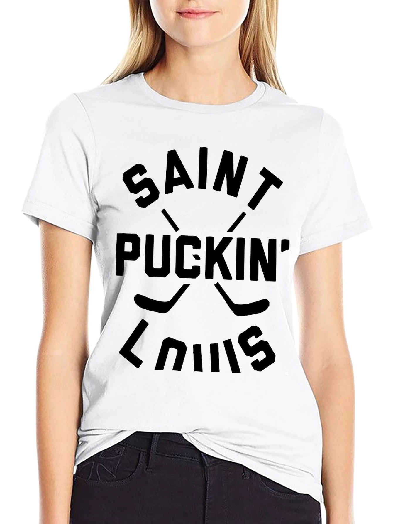 Camiseta Negra Saint Puckin Louis