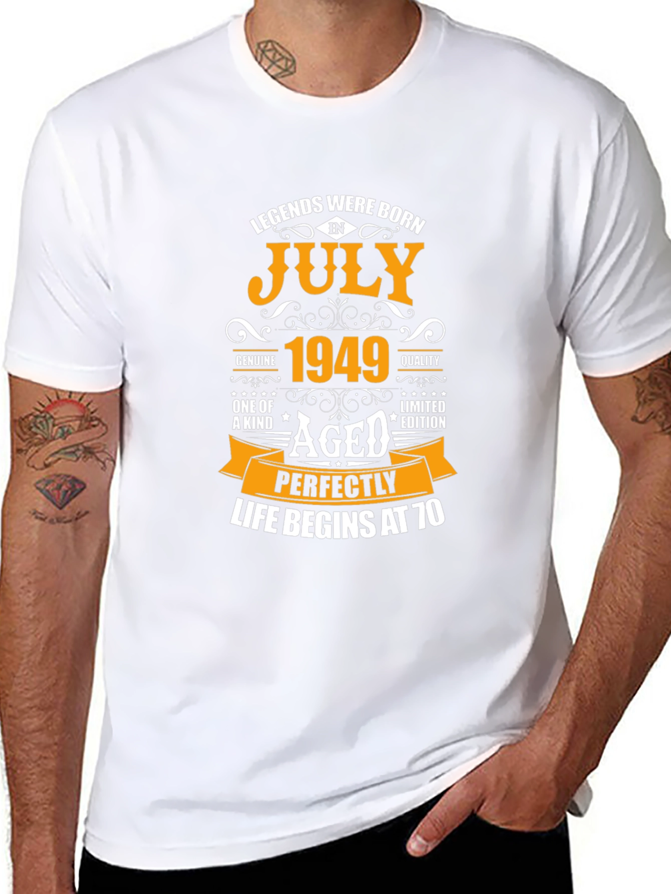Camiseta Legends Born in July 1949