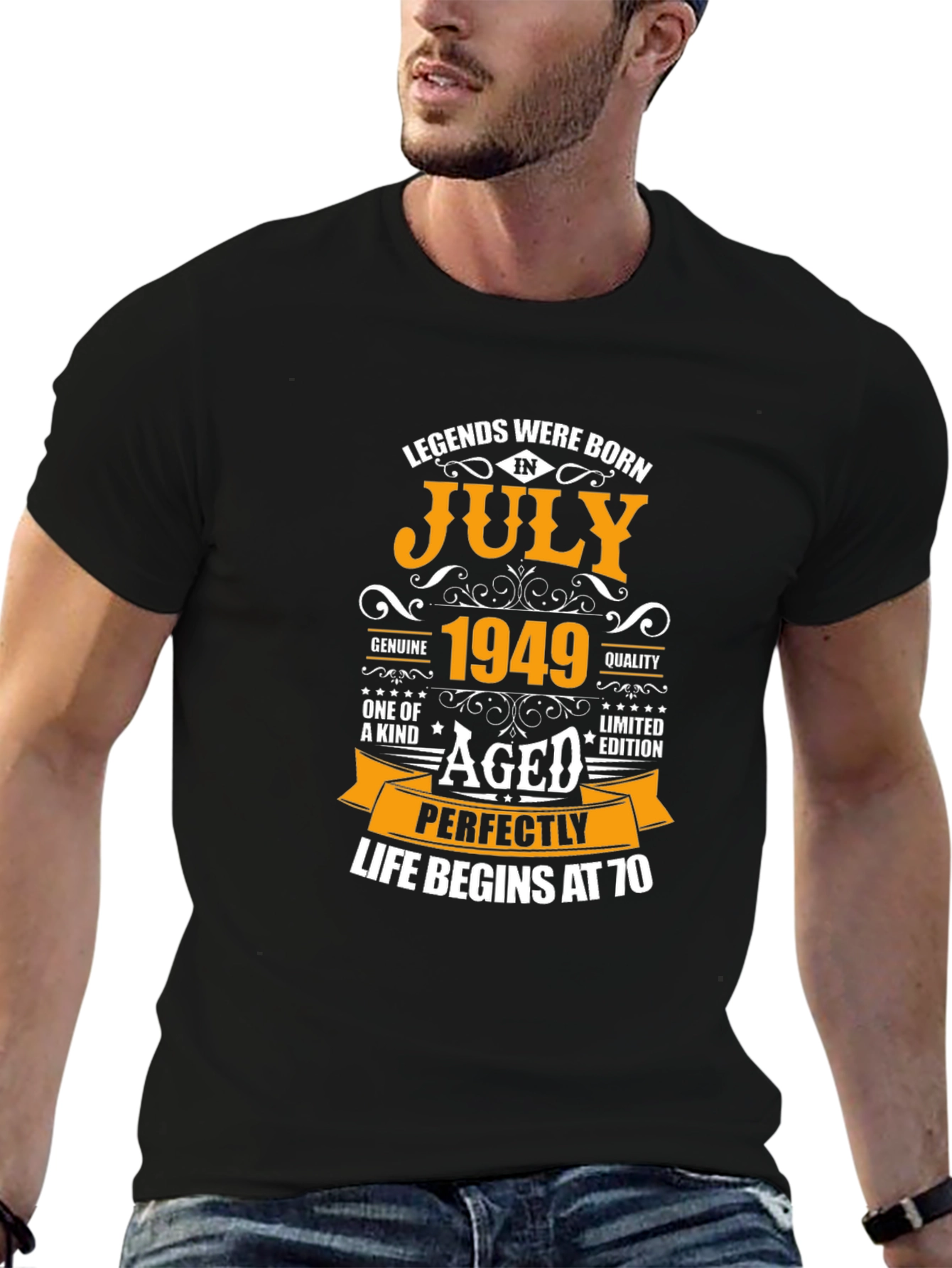 Camiseta Legends Born in July 1949