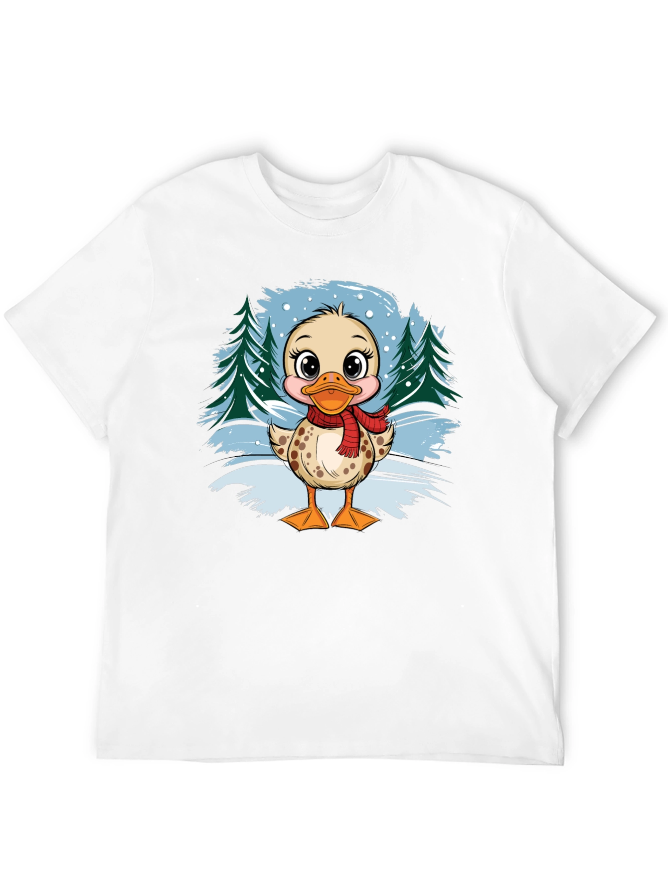 Camiseta Negra con Diseño de Pato Invernal