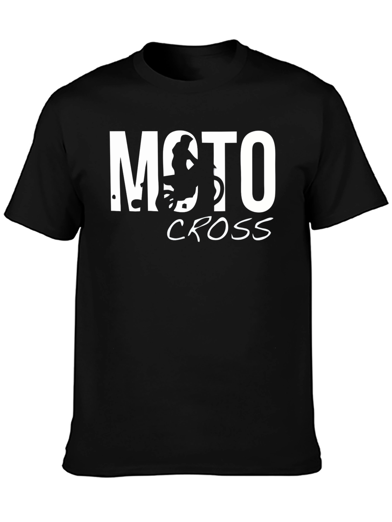 Camiseta Negra Moto Cross para Hombre