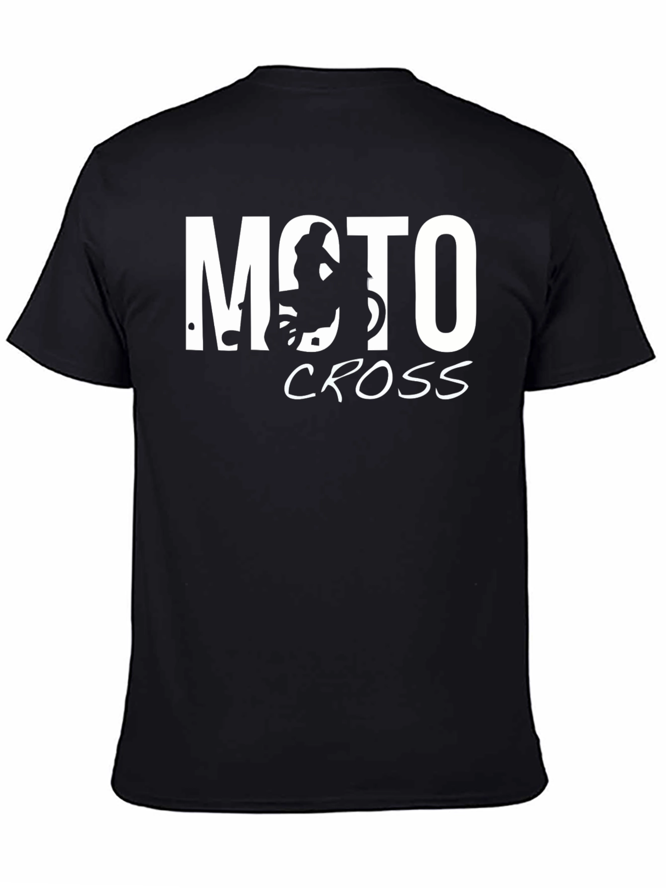 Camiseta Negra Moto Cross para Hombre
