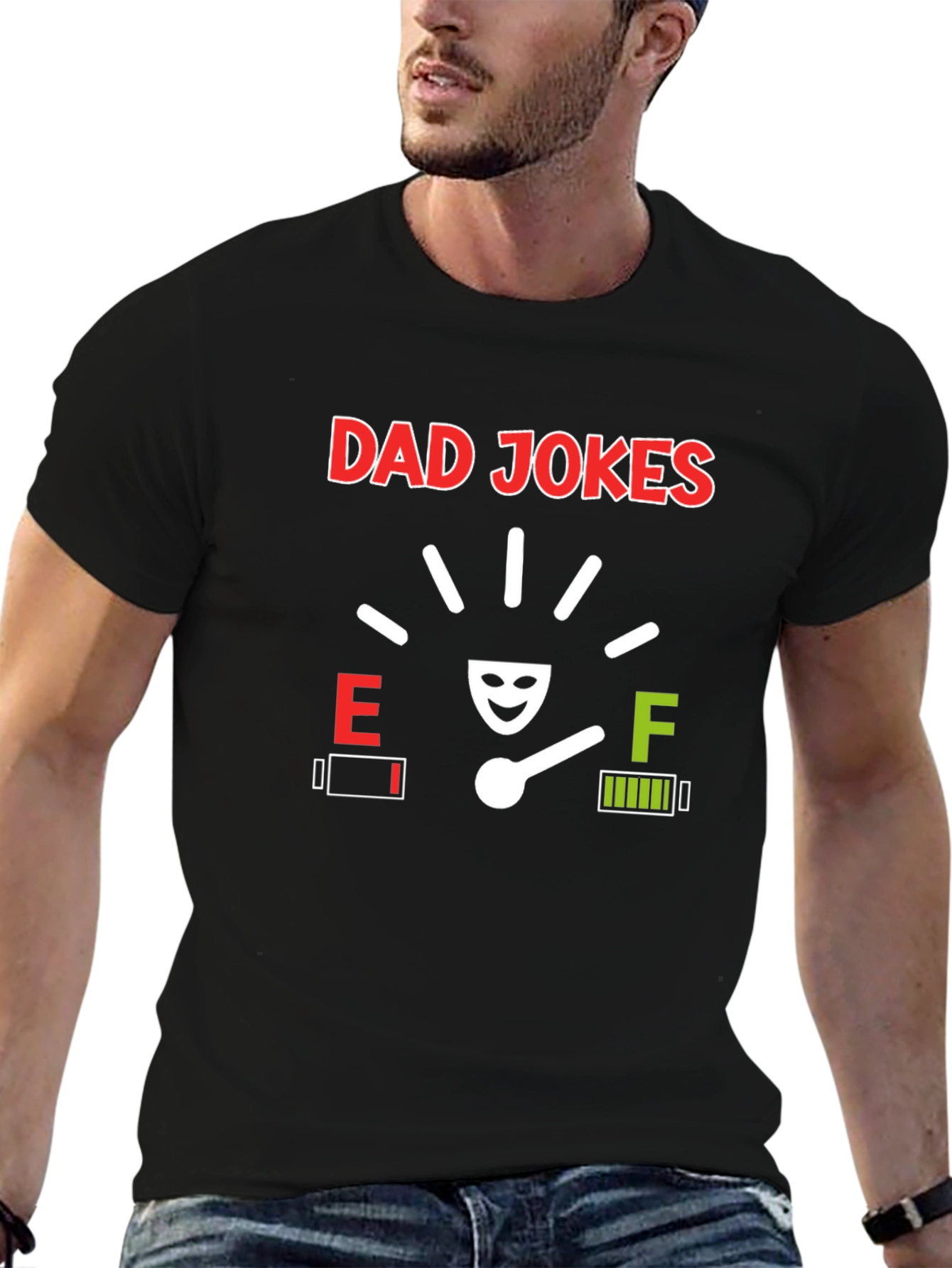 Camiseta Negra Dad Jokes - Humor para Papás