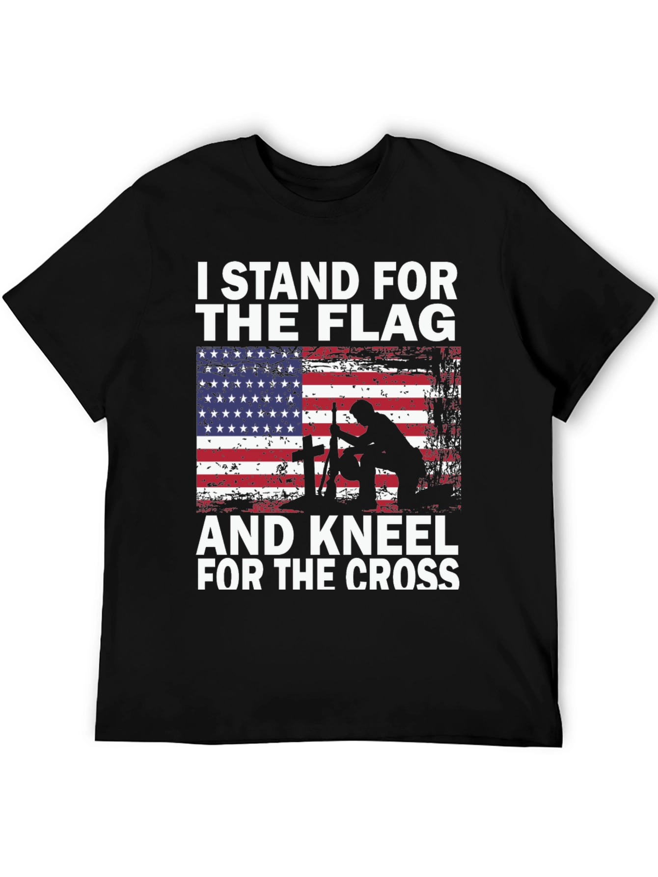 Camiseta Patriótica: Bandera y Cruz