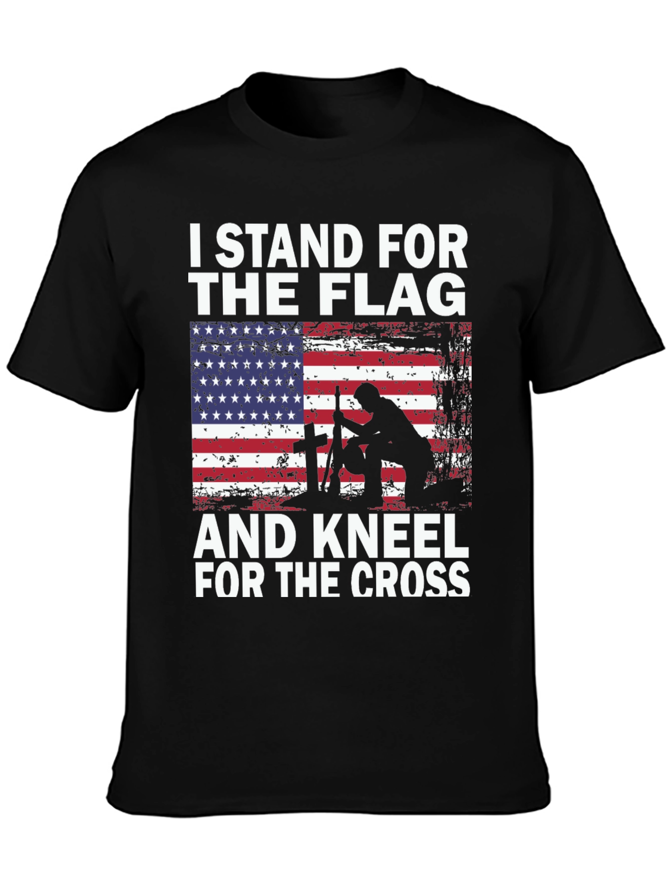 Camiseta Patriótica: Bandera y Cruz