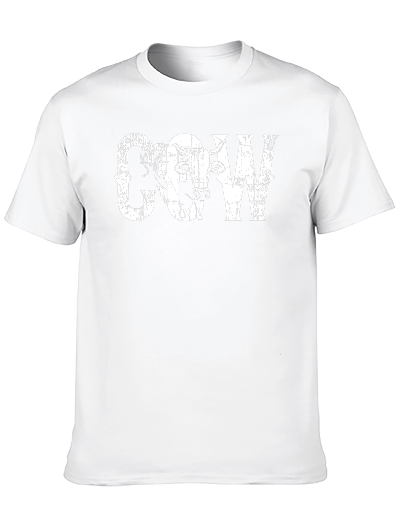 Camiseta Negra Cow Estilo Grunge