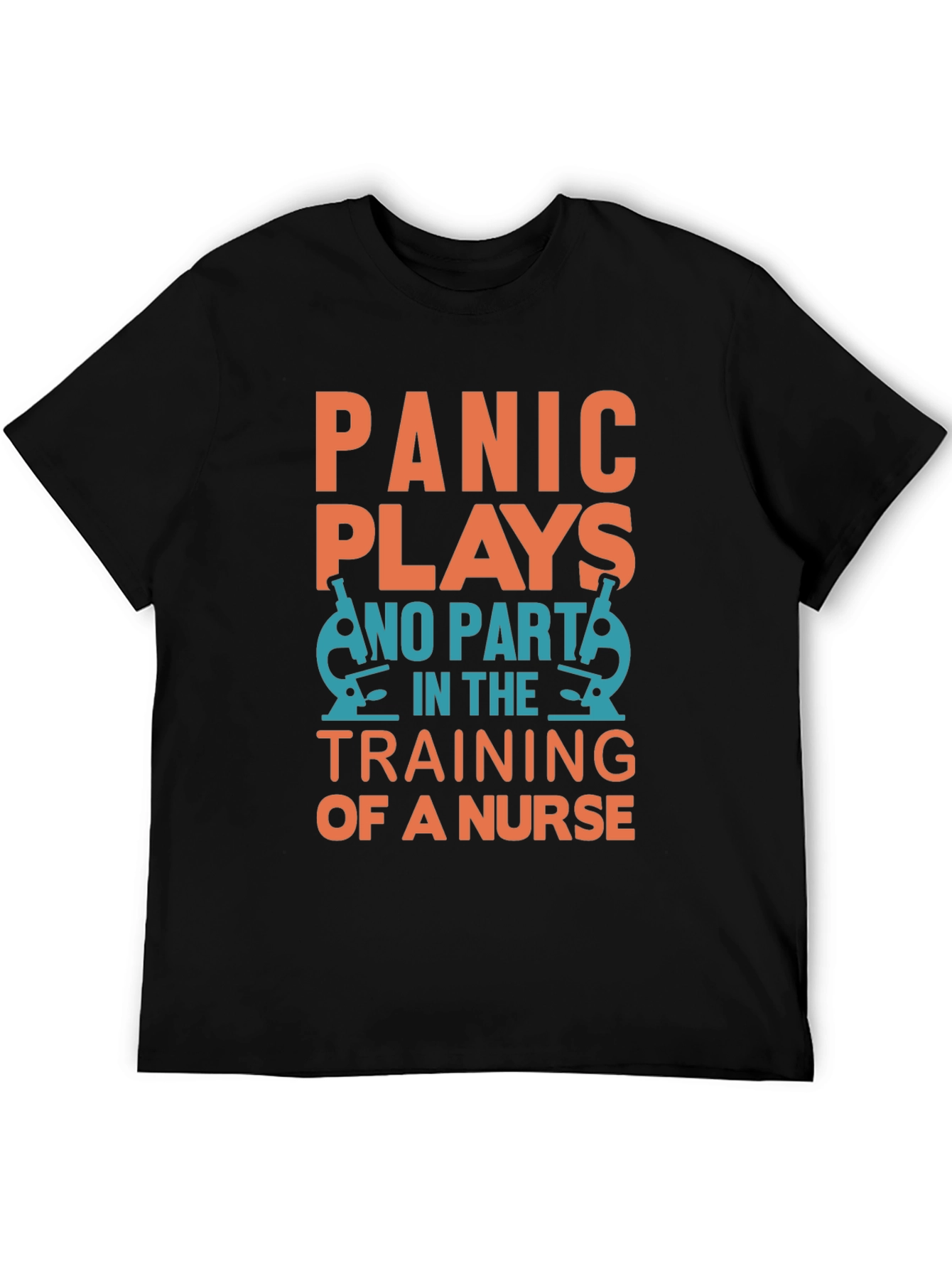 Camiseta Negra Panic Plays No Part in Nurse Training