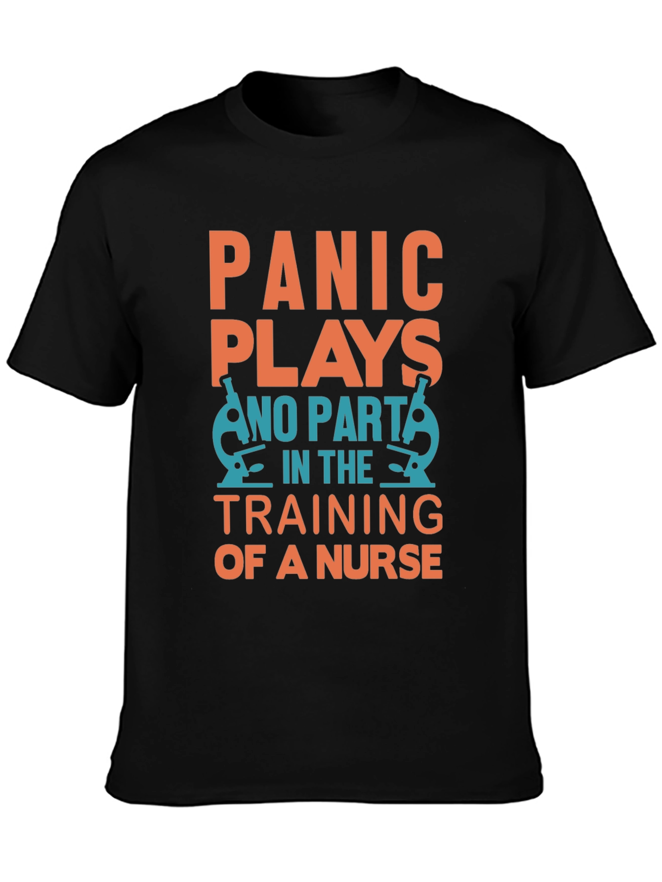 Camiseta Negra Panic Plays No Part in Nurse Training