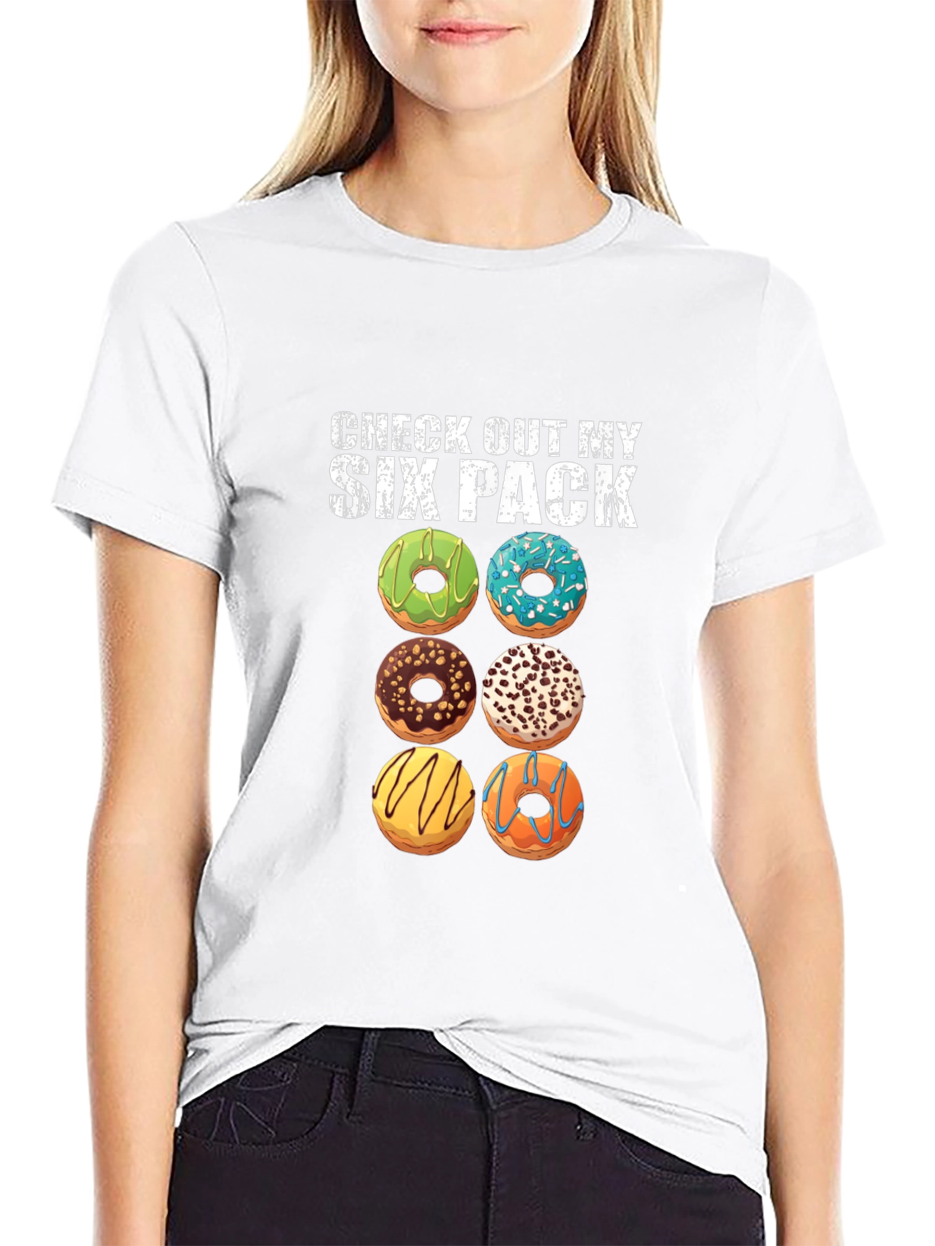 Camiseta Six Pack de Donas para Hombre