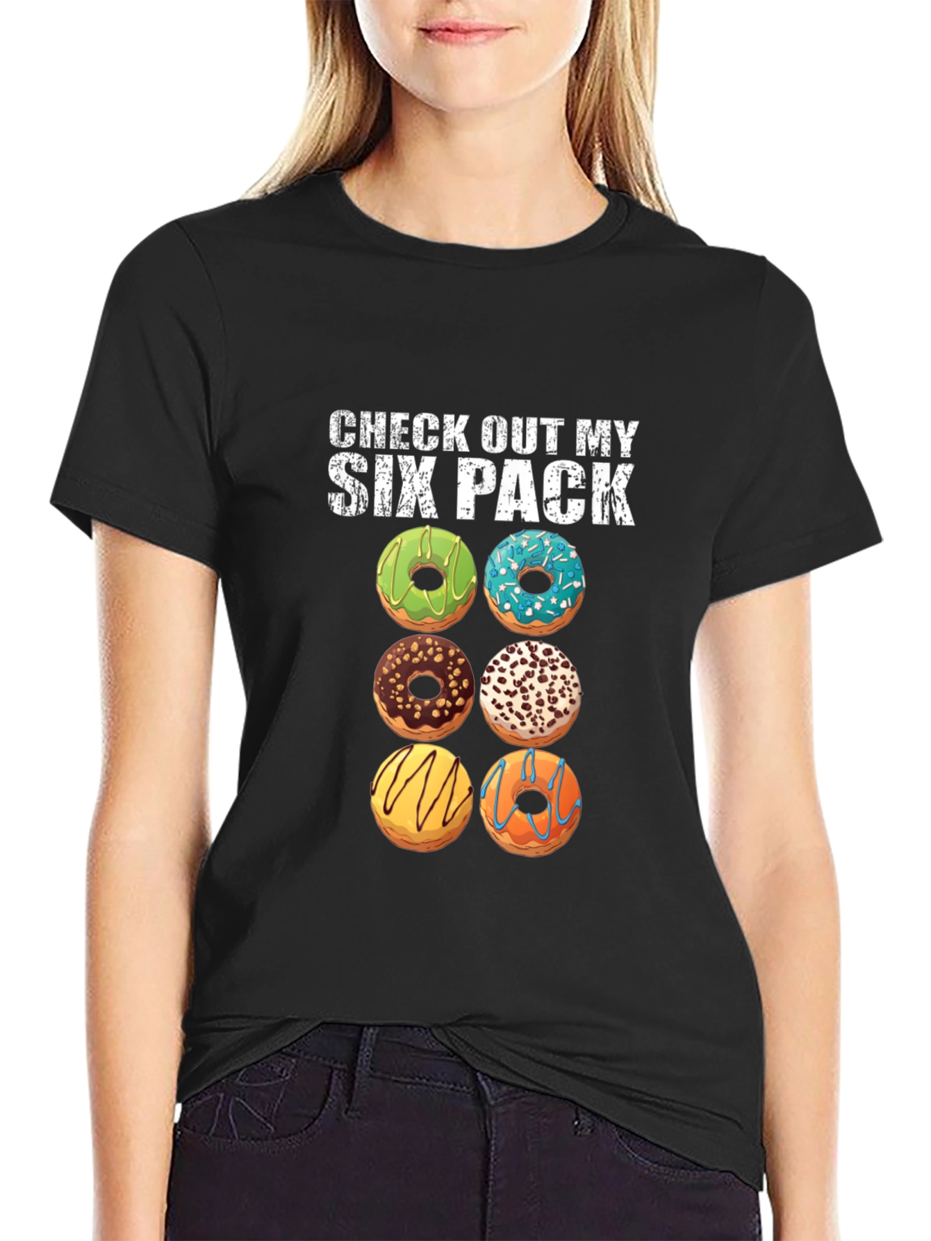Camiseta Six Pack de Donas para Hombre