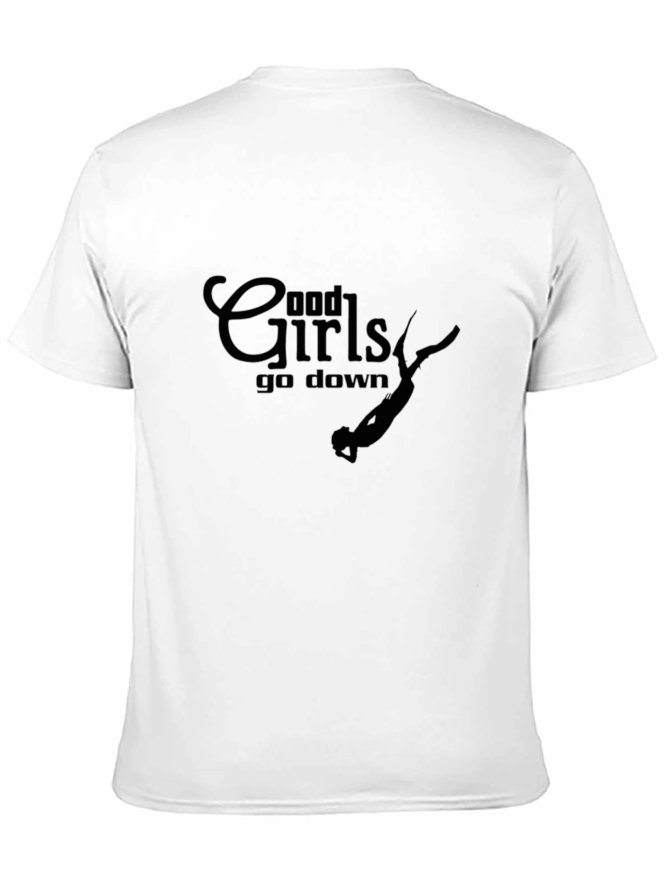 Camiseta Negra Good Girls Go Down Buceo