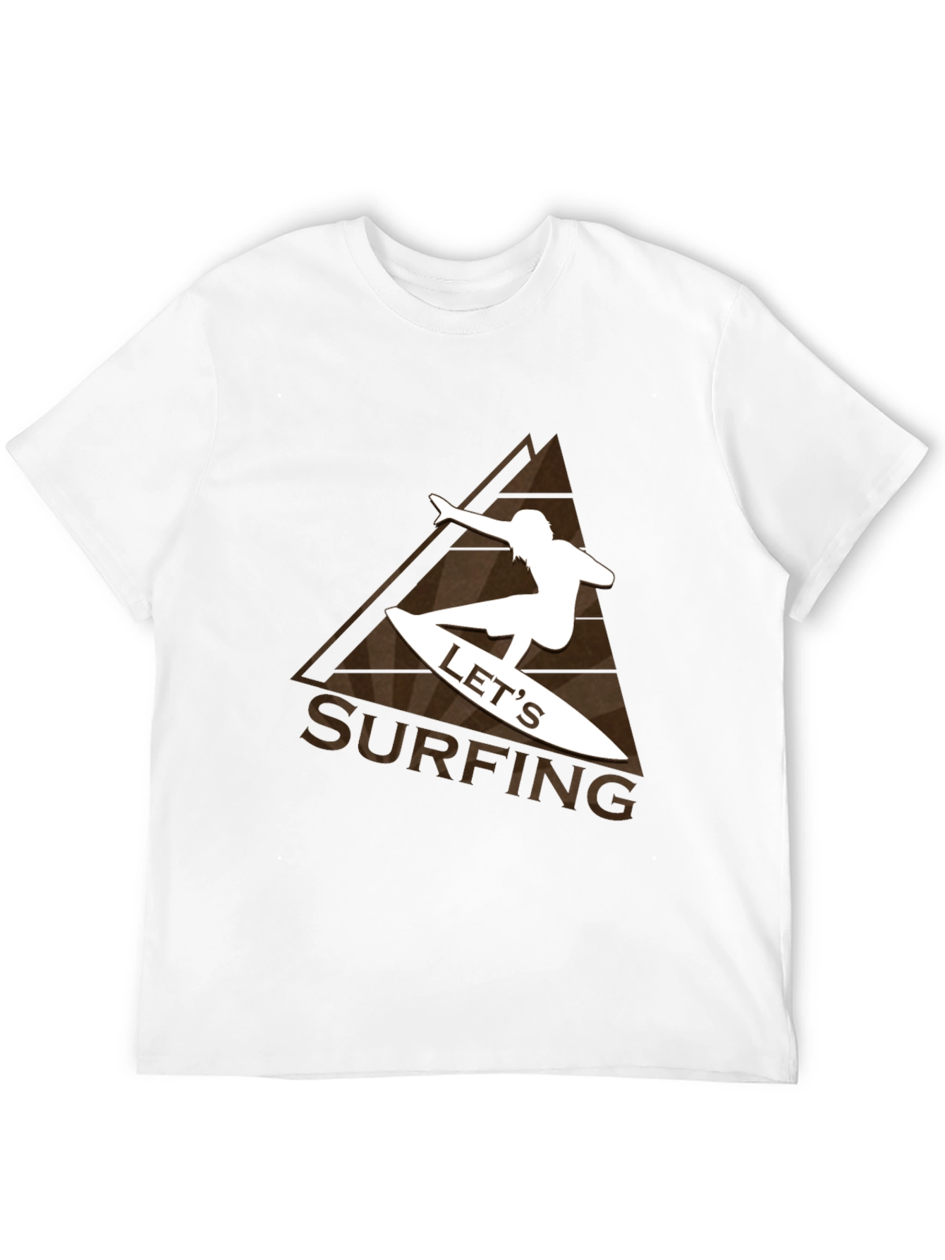 Camiseta Negra con Diseño de Surf para Hombre