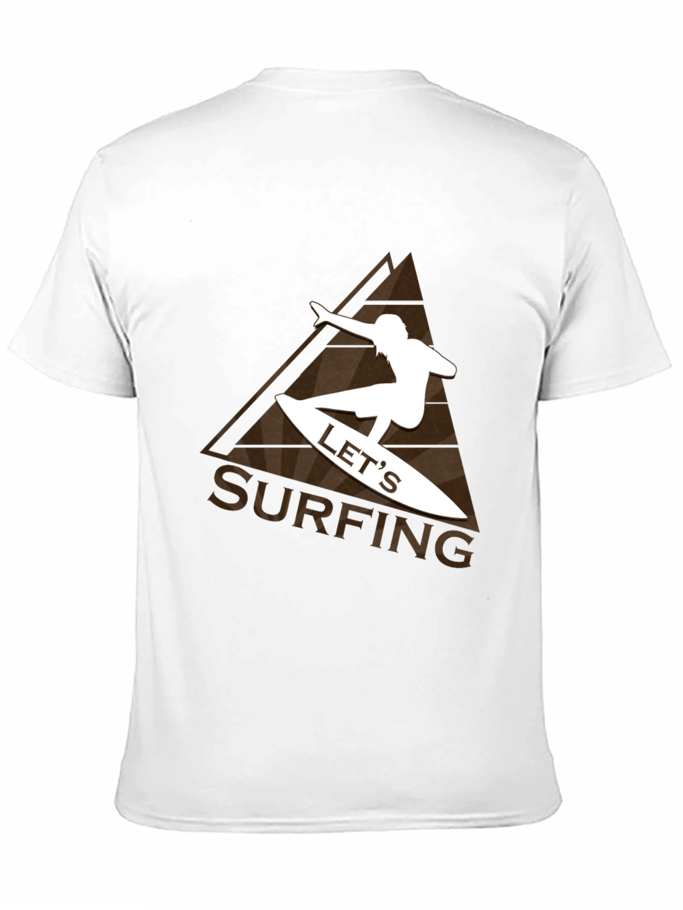 Camiseta Negra con Diseño de Surf para Hombre