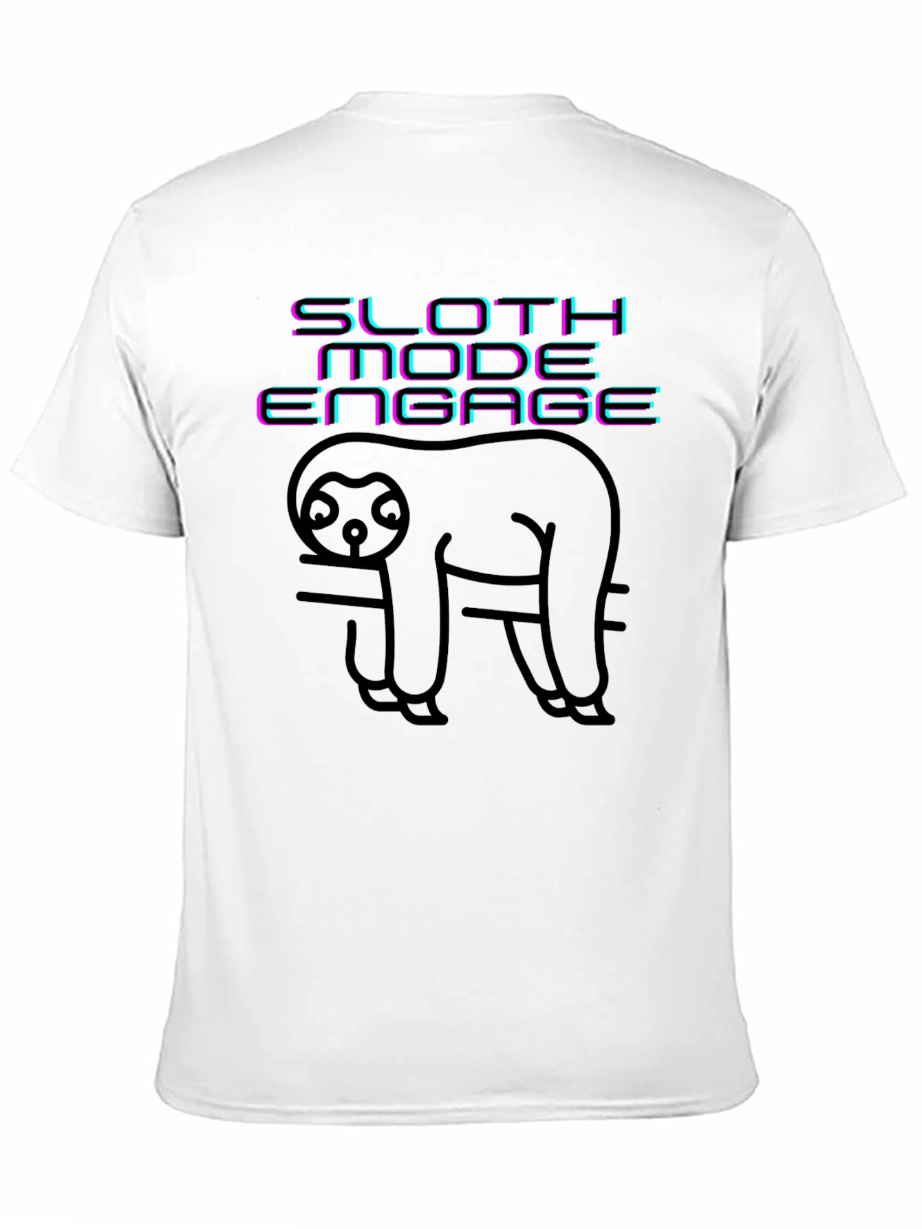 Camiseta Negra Sloth Mode Engage - Relax Total