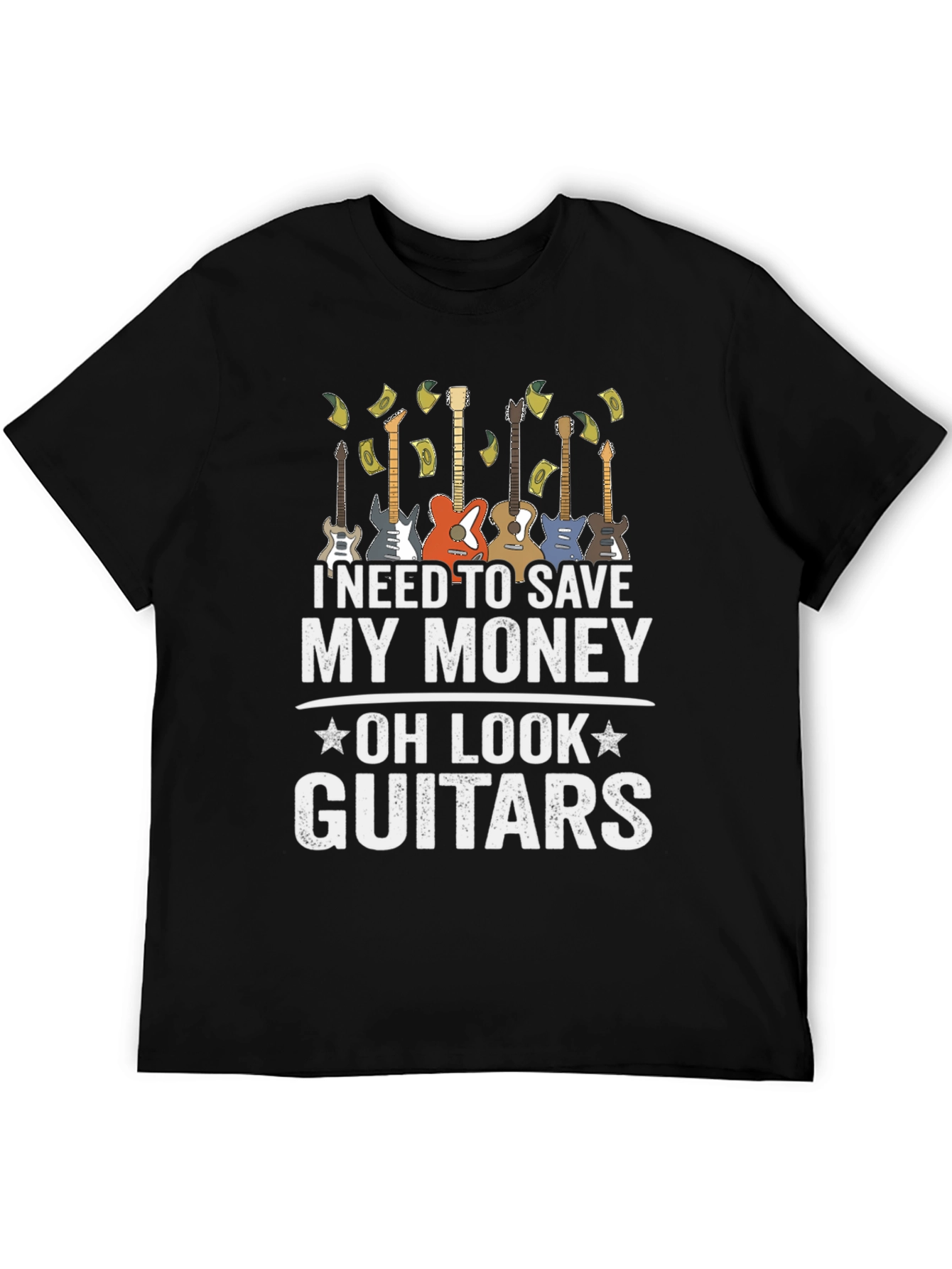 Camiseta Hombre Negra - Guitarras y Ahorro