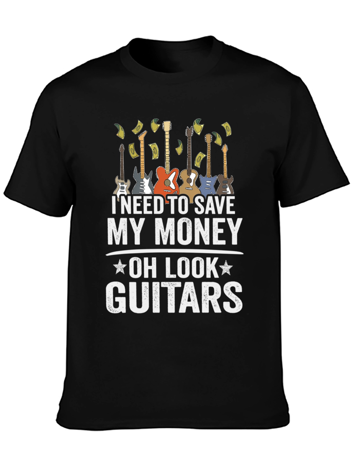 Camiseta Hombre Negra - Guitarras y Ahorro