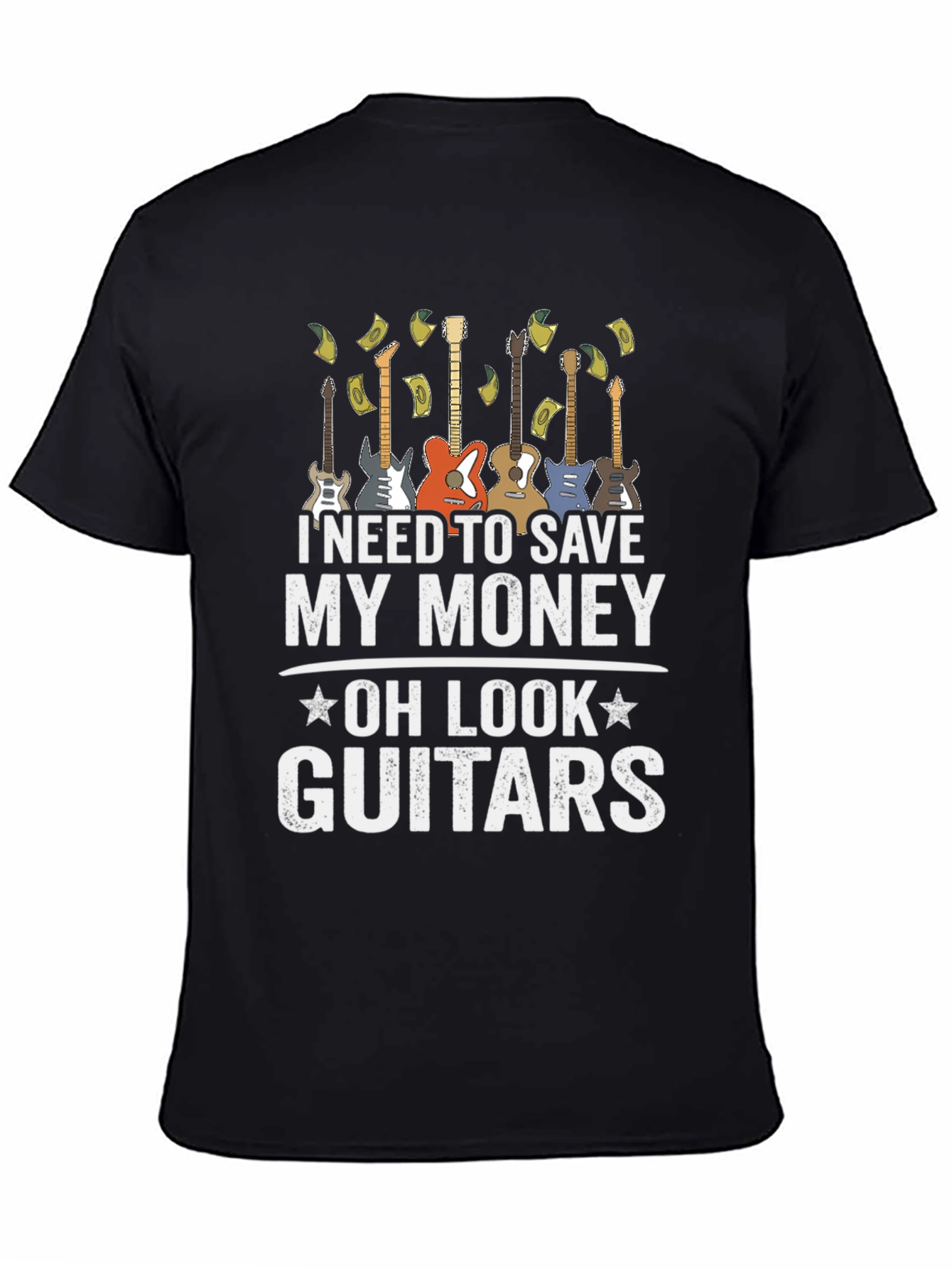 Camiseta Hombre Negra - Guitarras y Ahorro