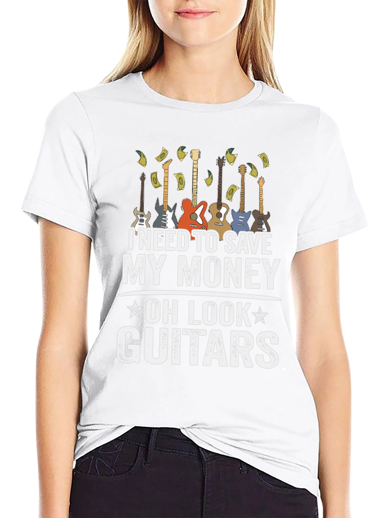 Camiseta Hombre Negra - Guitarras y Ahorro