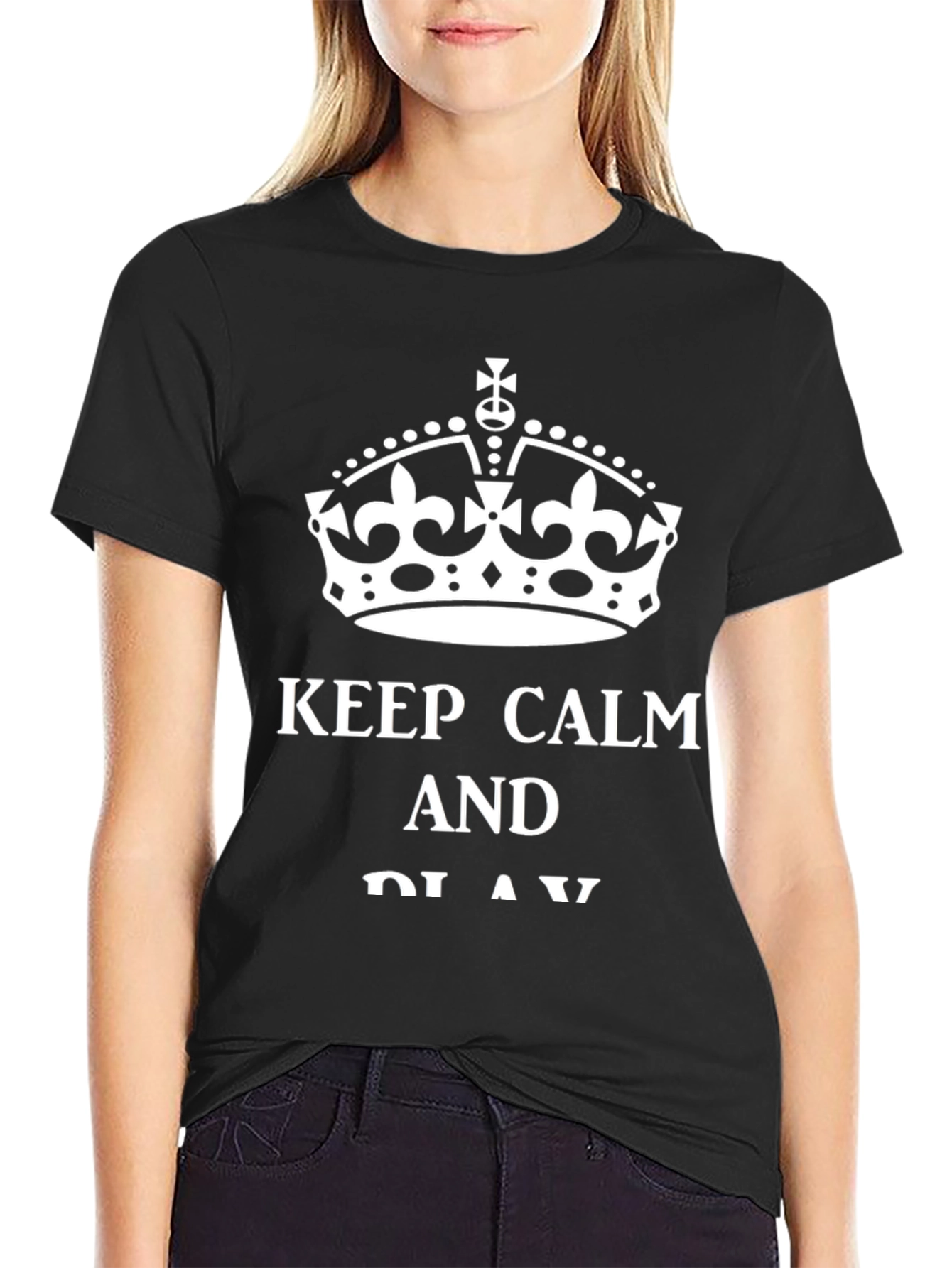 Camiseta Negra Keep Calm and Play
