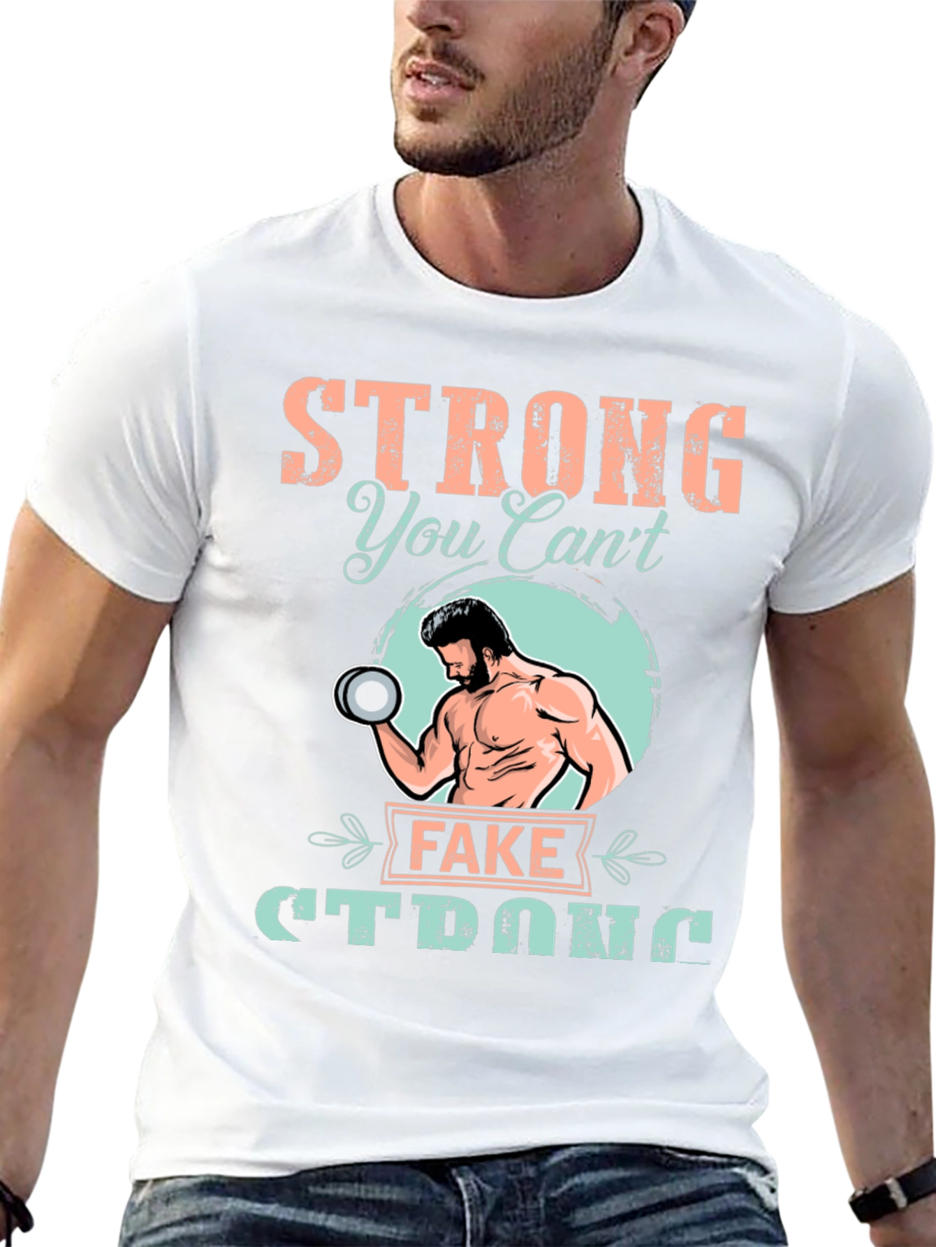 Camiseta Negra: Fuerte - No Puedes Fingirlo