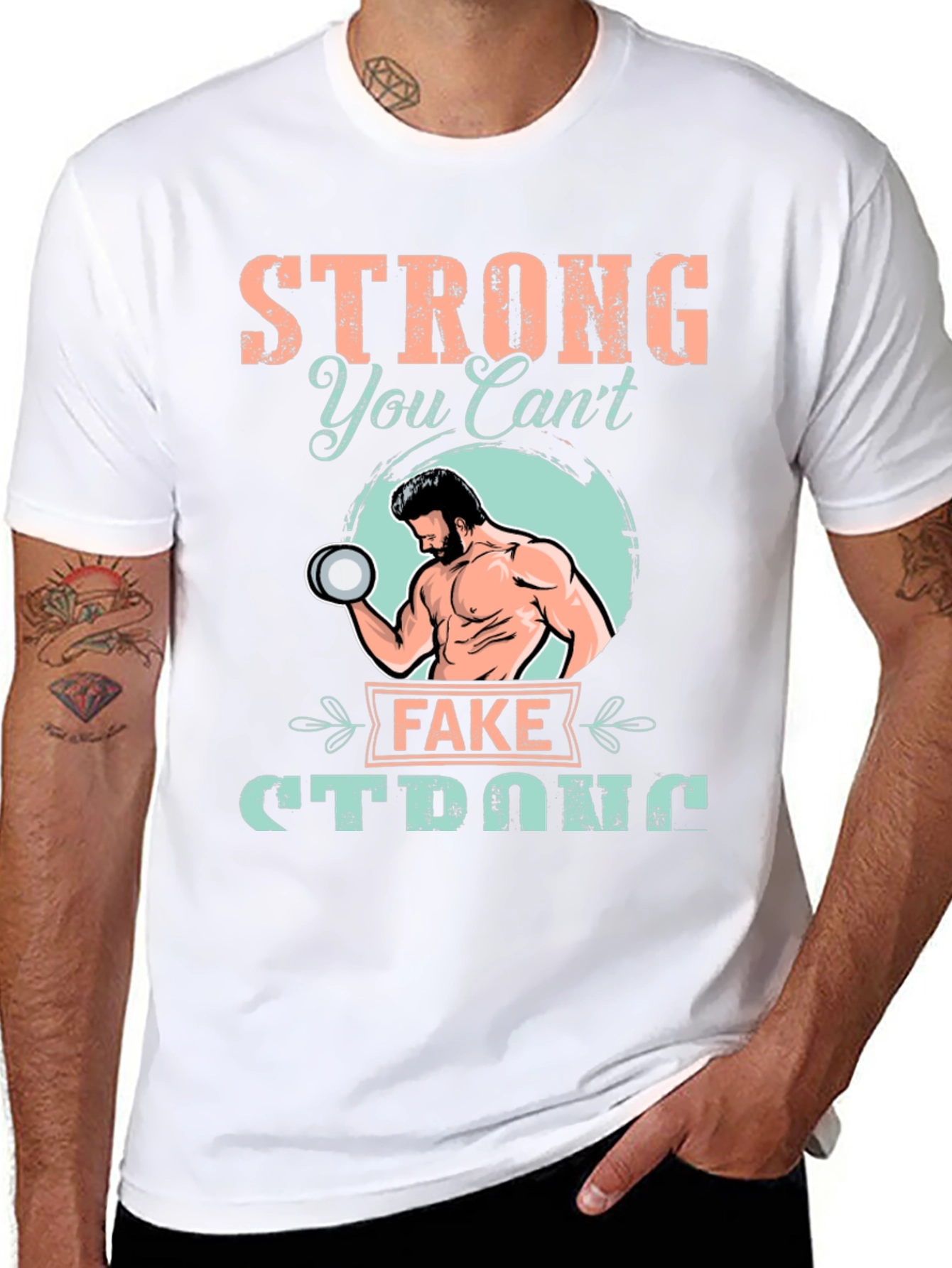 Camiseta Negra: Fuerte - No Puedes Fingirlo
