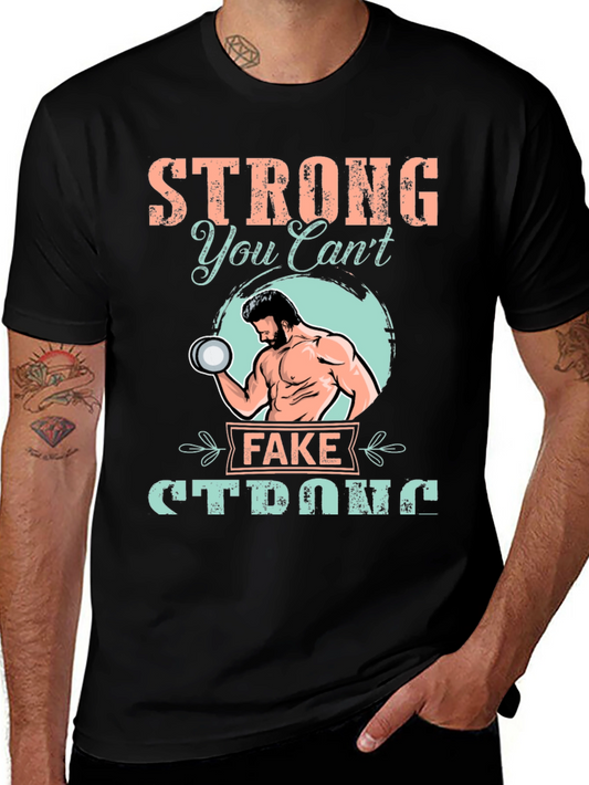 Camiseta Negra: Fuerte - No Puedes Fingirlo