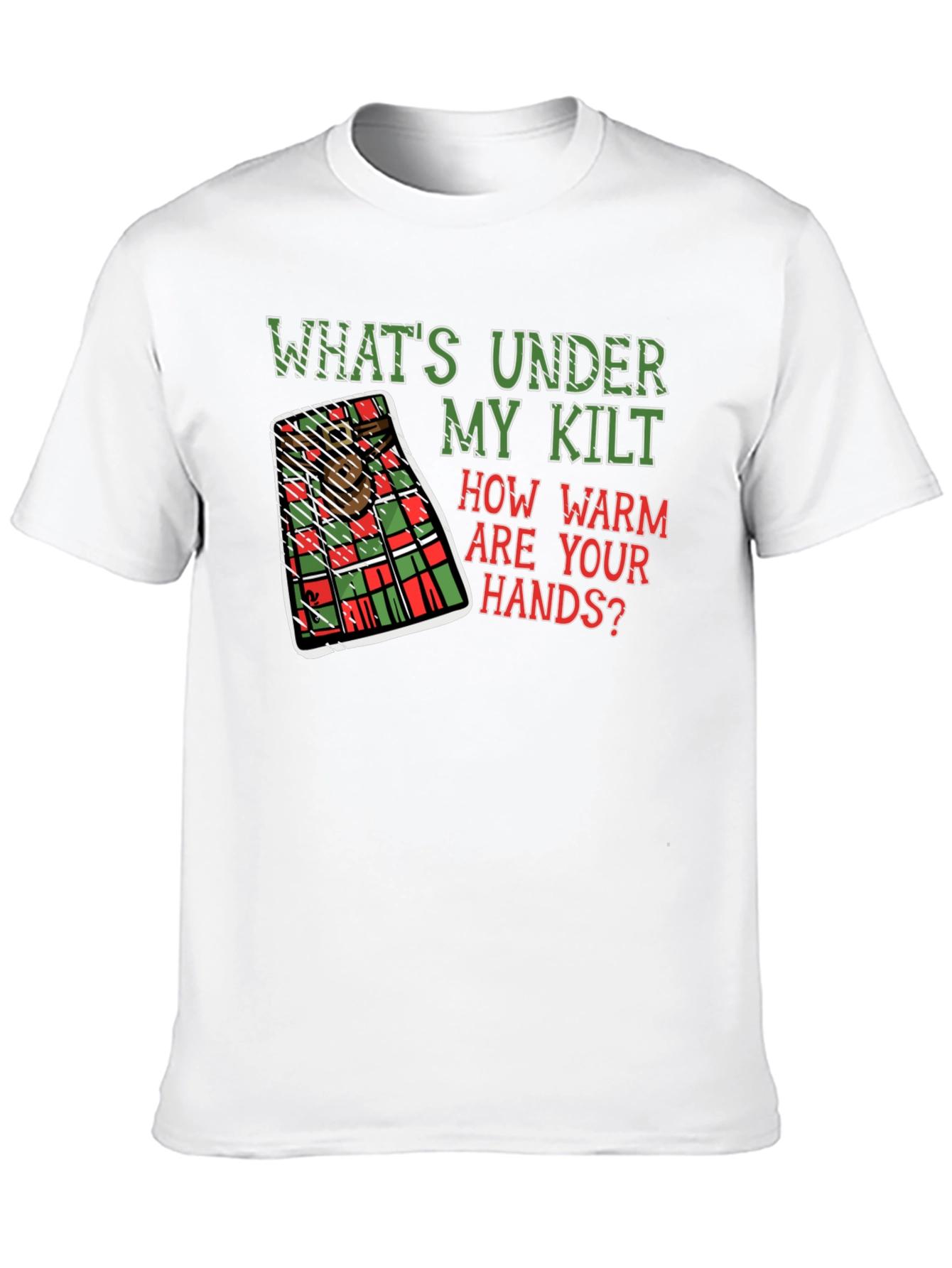 Camiseta Negra con Diseño Escocés Divertido
