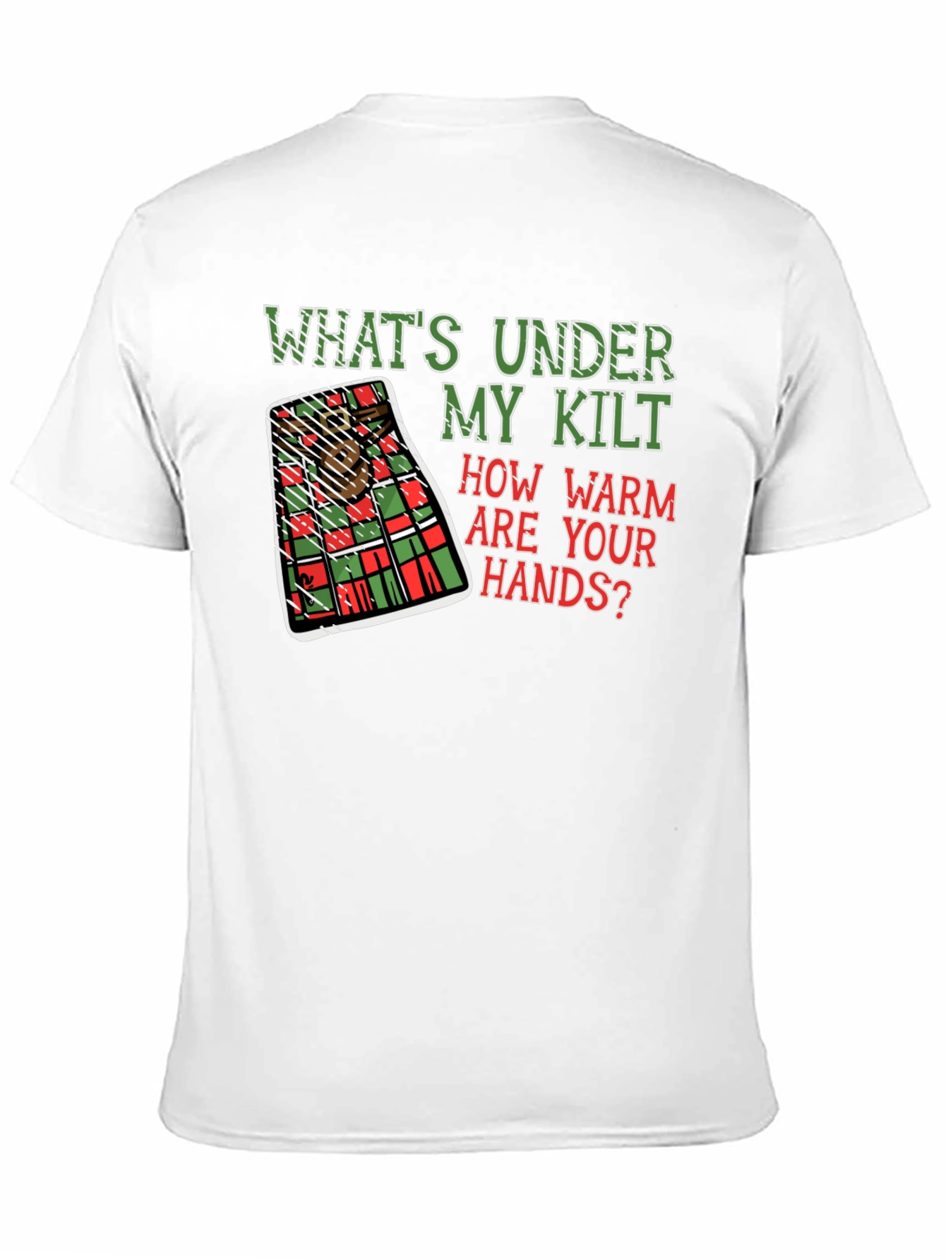 Camiseta Negra con Diseño Escocés Divertido