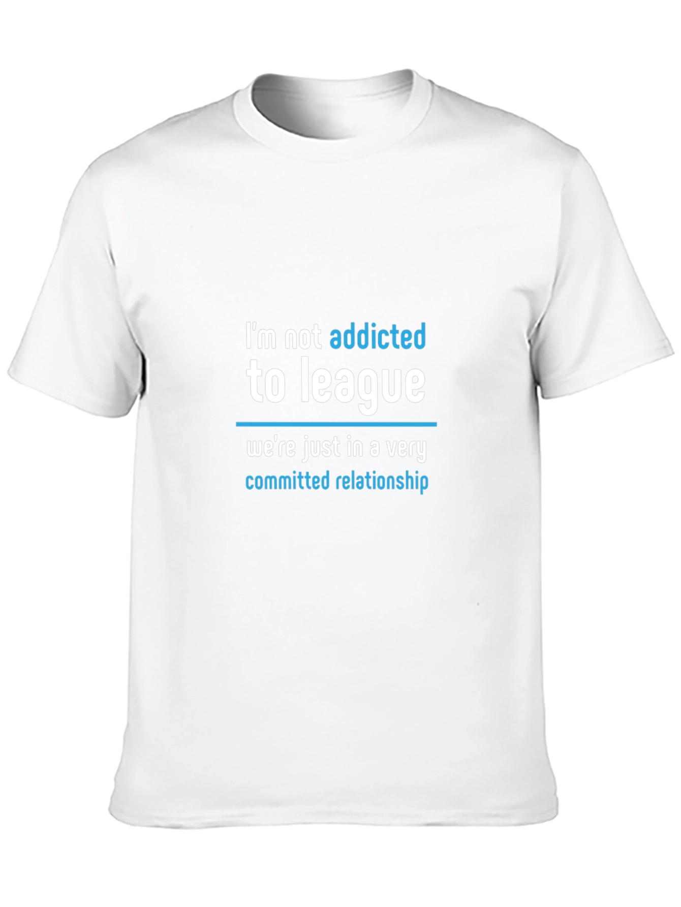 Camiseta Negra: Adicto a League - Relación Comprometida