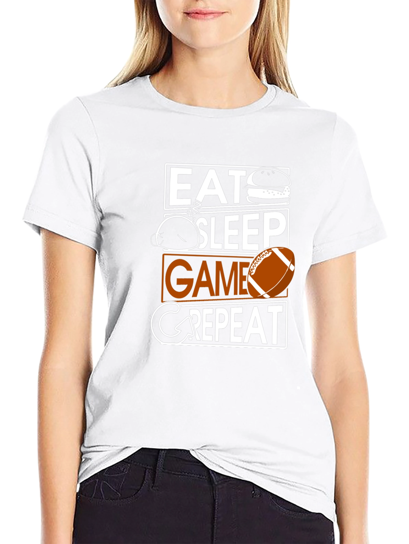 Camiseta Hombre Negra Eat Sleep Game Repeat
