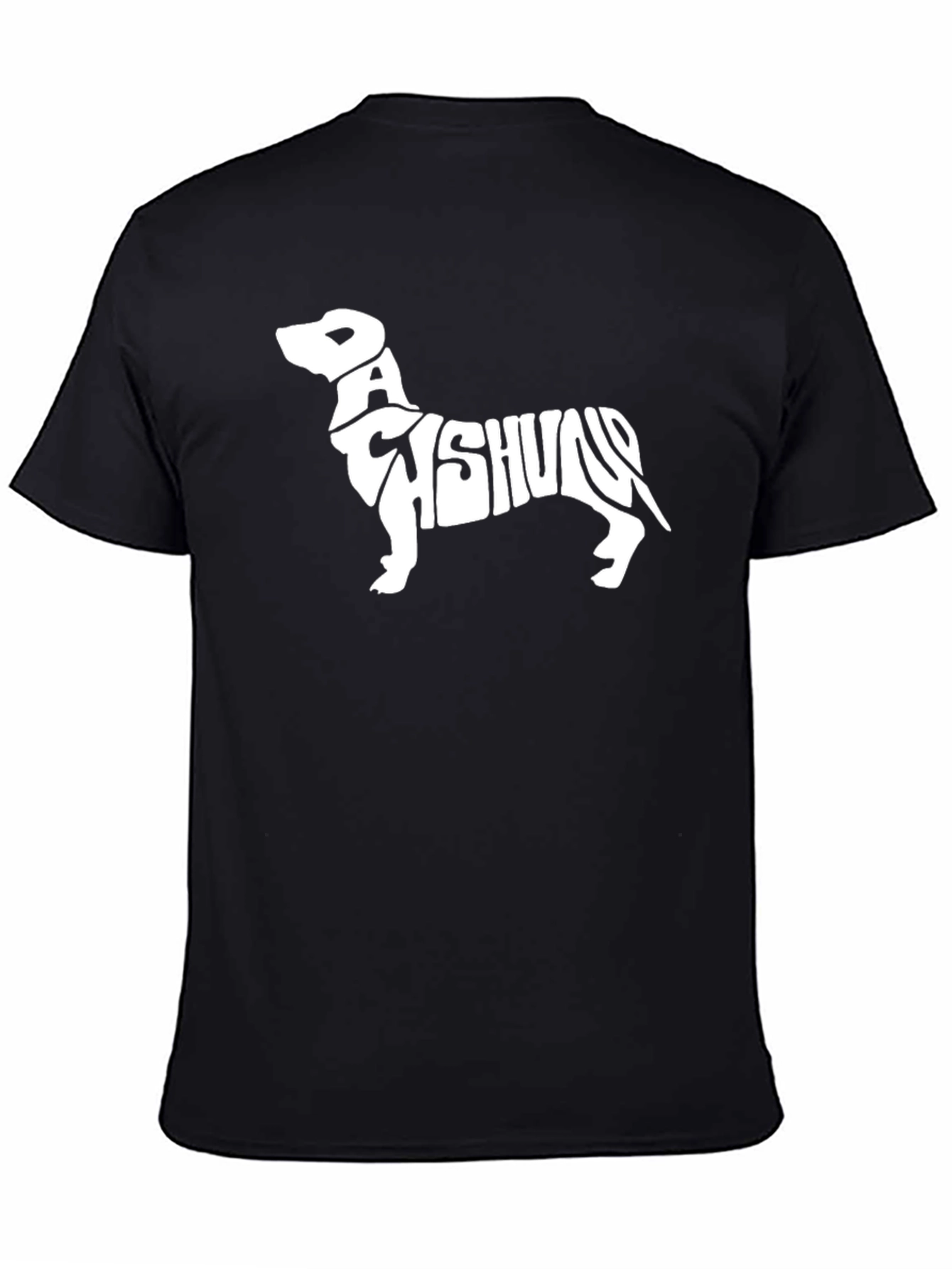 Camiseta Negra Dachshund - Diseño Único