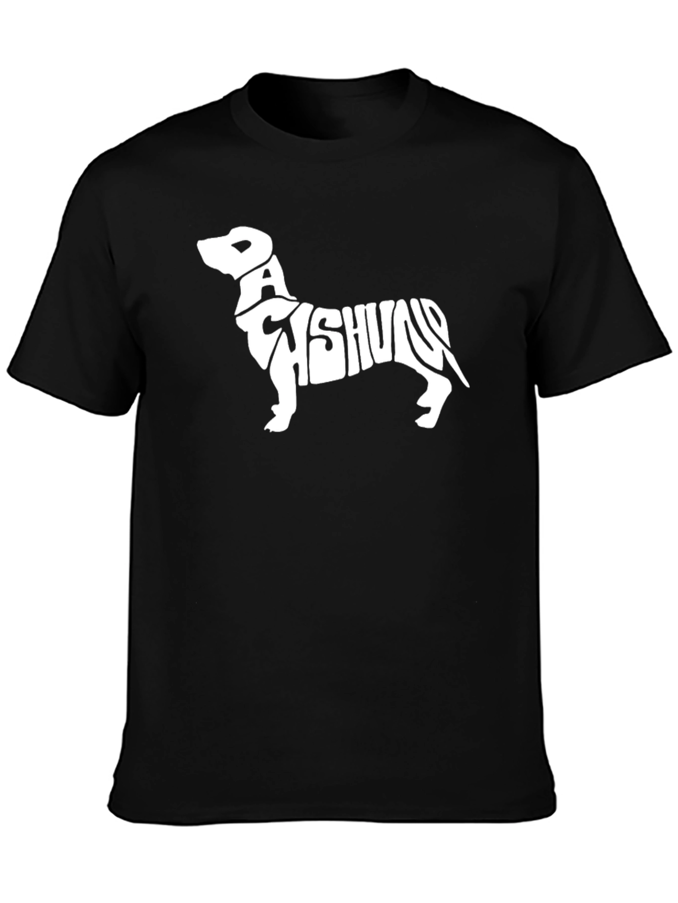 Camiseta Negra Dachshund - Diseño Único
