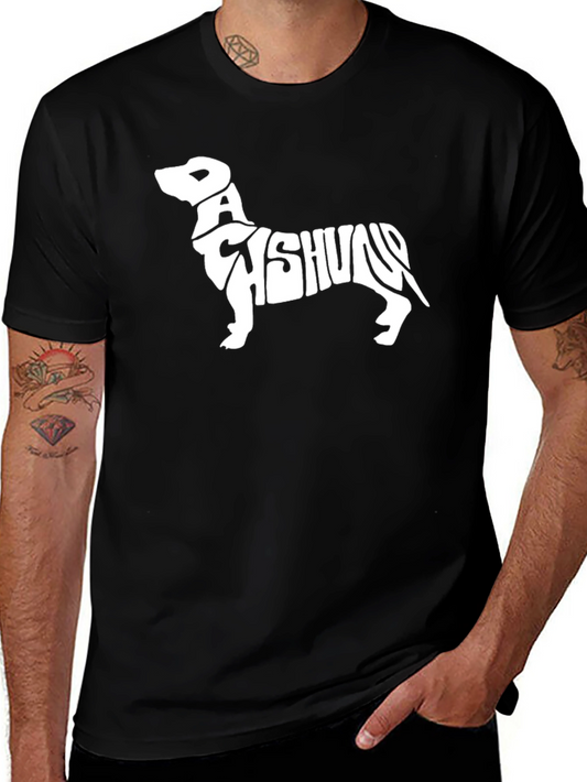 Camiseta Negra Dachshund - Diseño Único