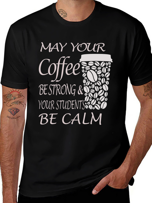 Camiseta Negra Café Fuerte y Estudiantes Calmos