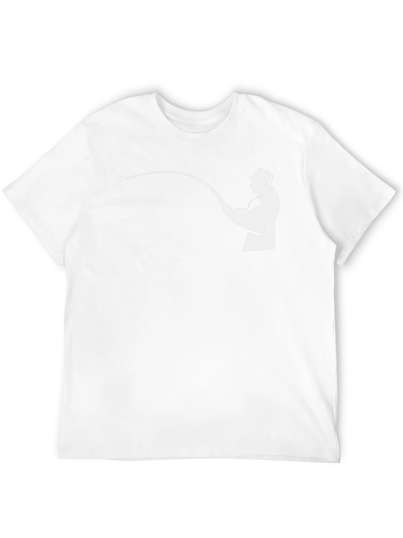 Camiseta Negra con Diseño de Pescador