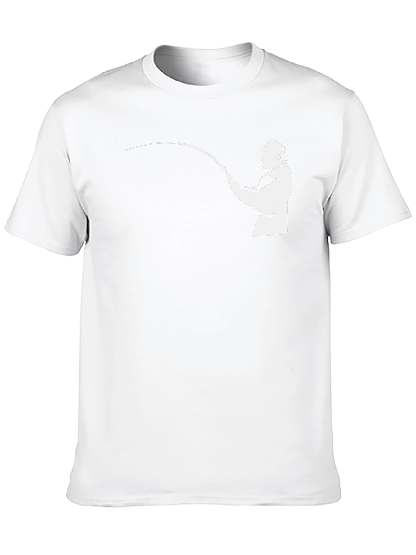 Camiseta Negra con Diseño de Pescador