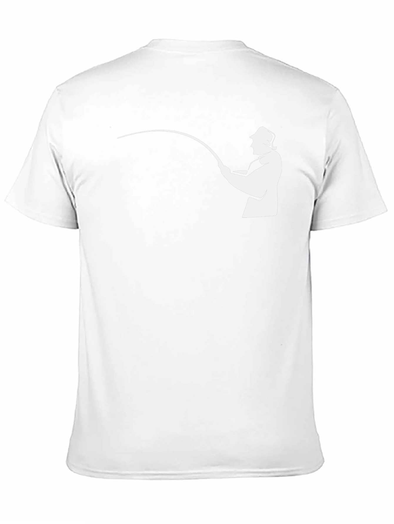 Camiseta Negra con Diseño de Pescador