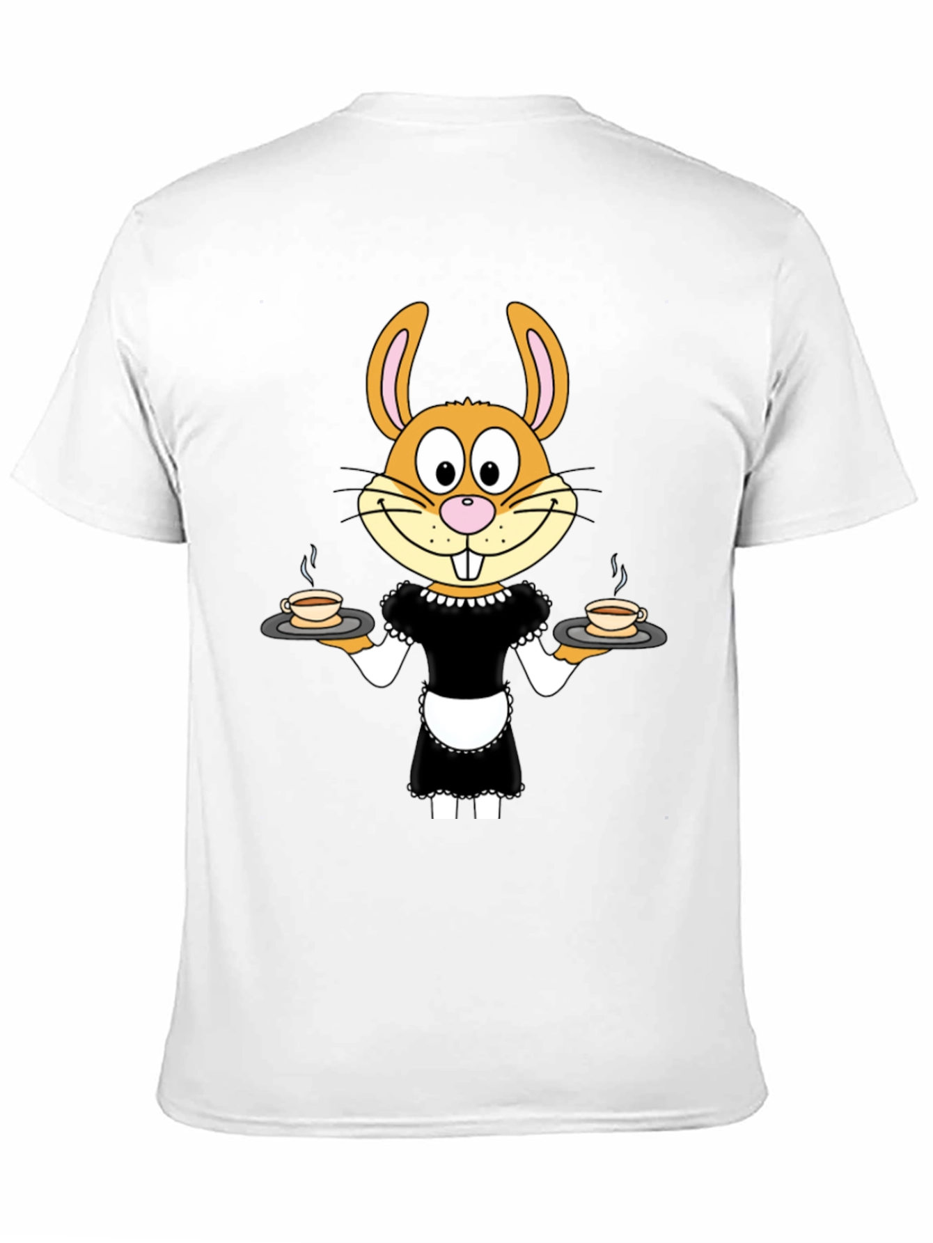 Camiseta Negra con Conejo Camarera