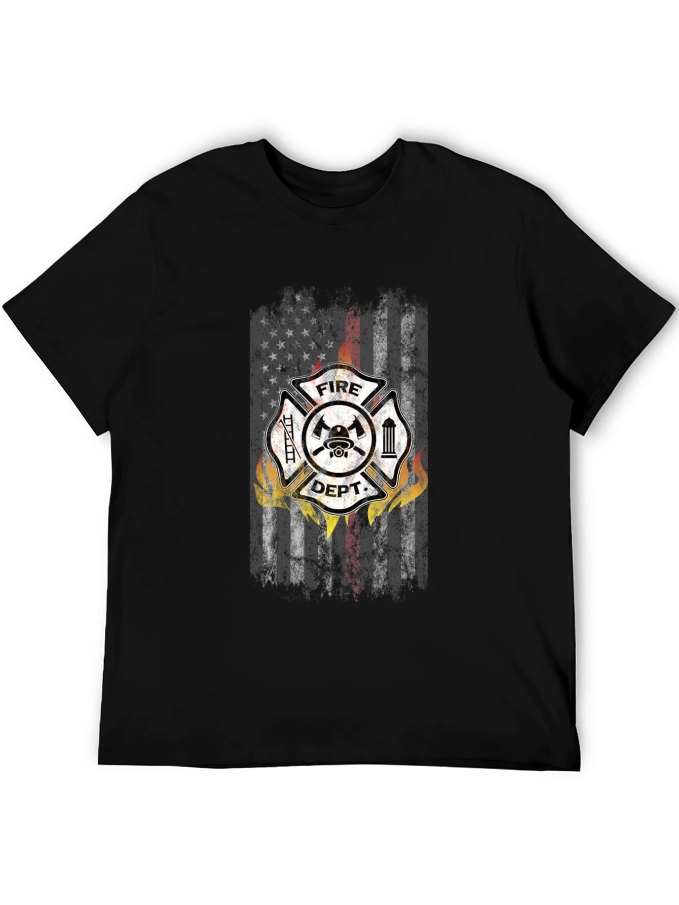 Camiseta Negra Bomberos USA