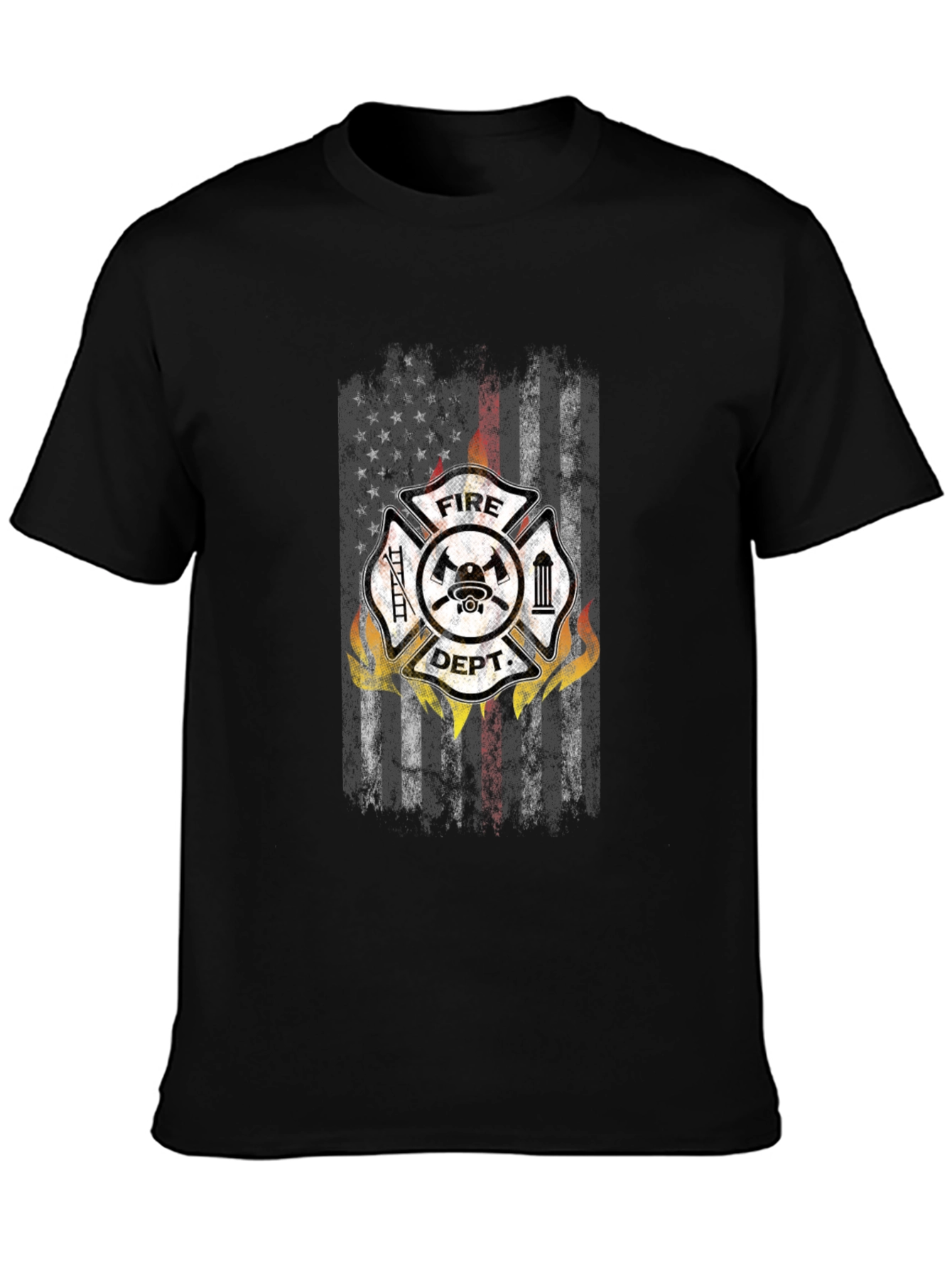 Camiseta Negra Bomberos USA