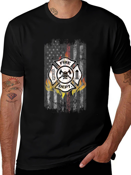 Camiseta Negra Bomberos USA