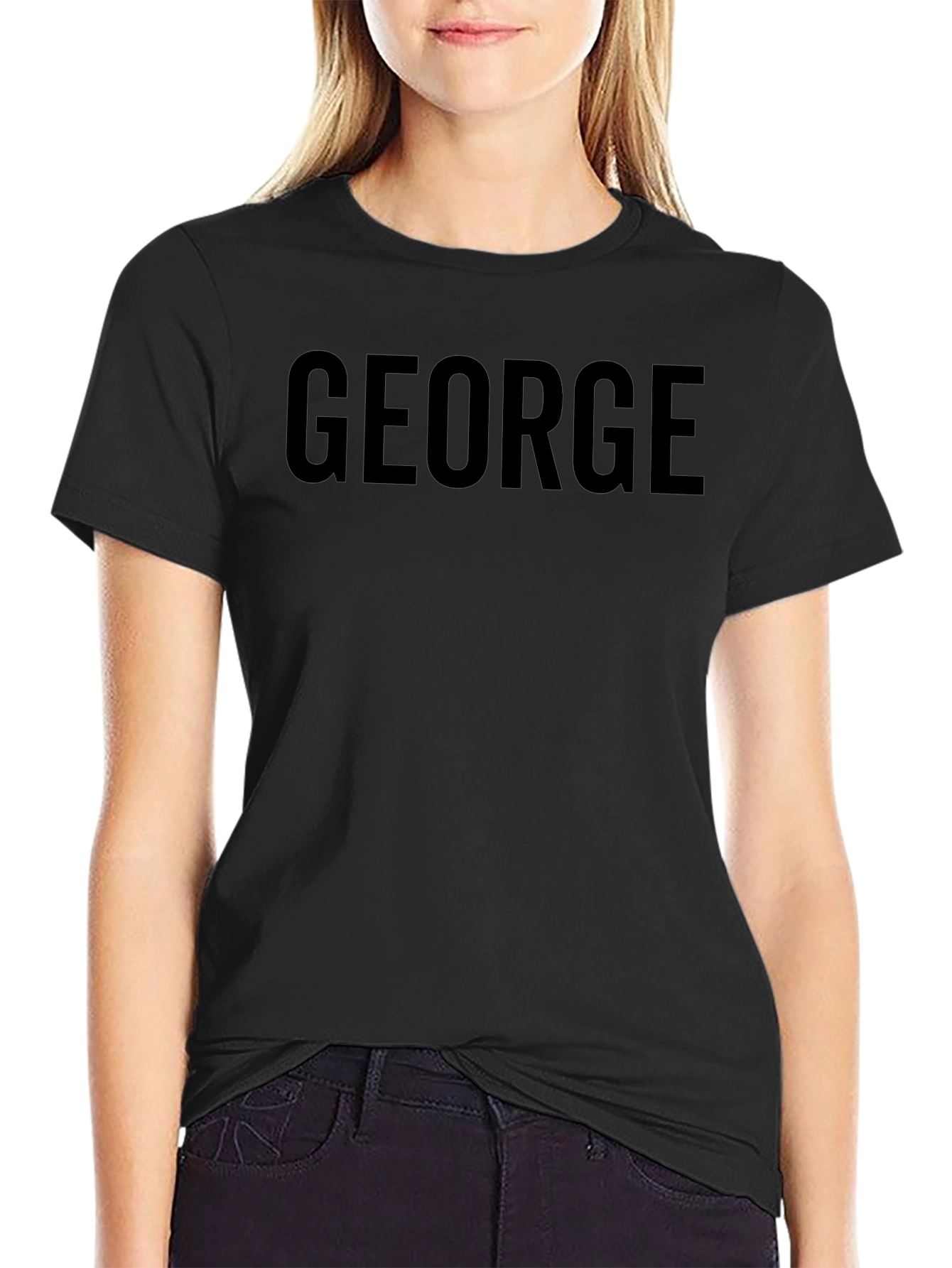 Camiseta Negra George para Hombre