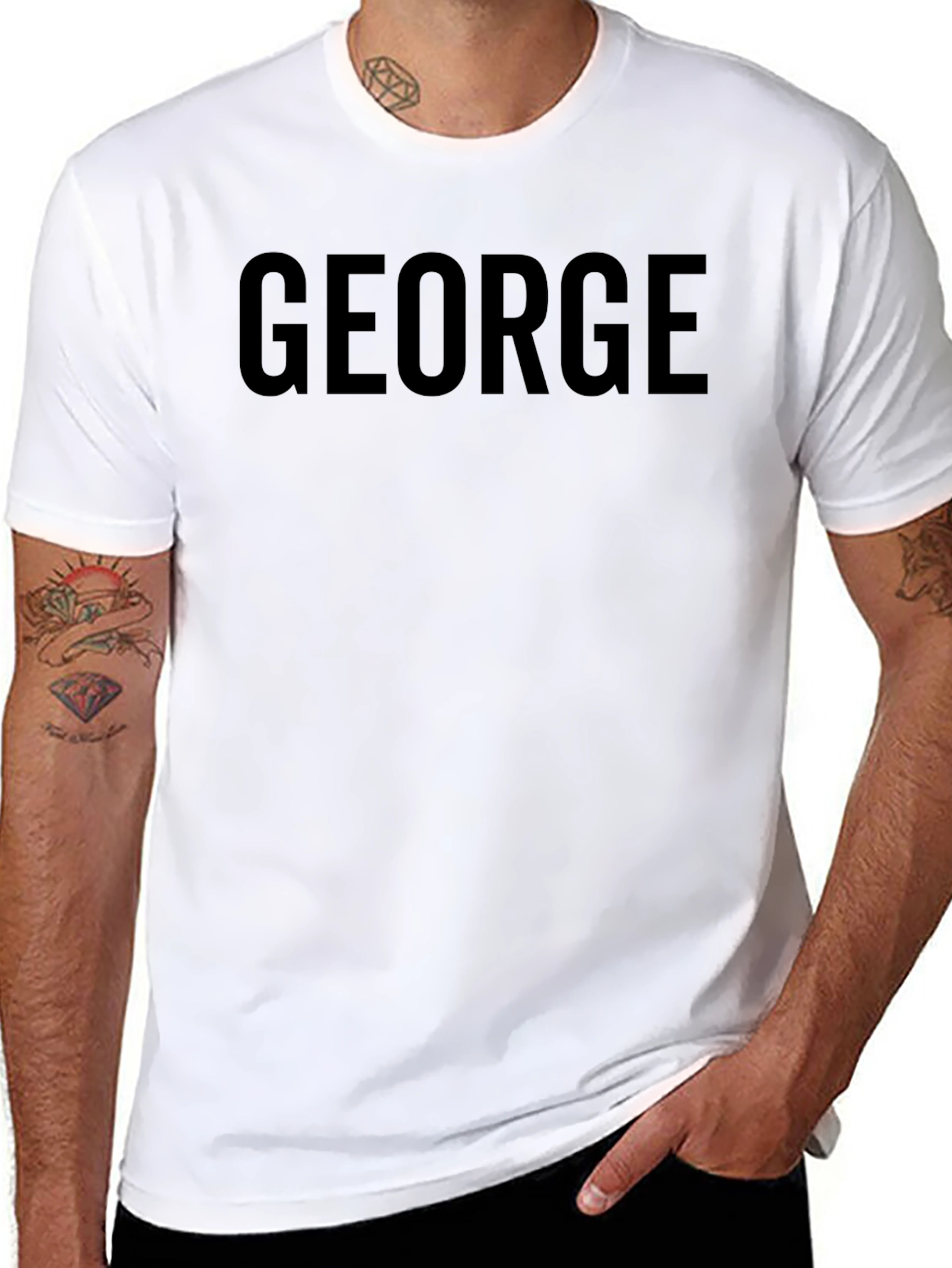 Camiseta Negra George para Hombre