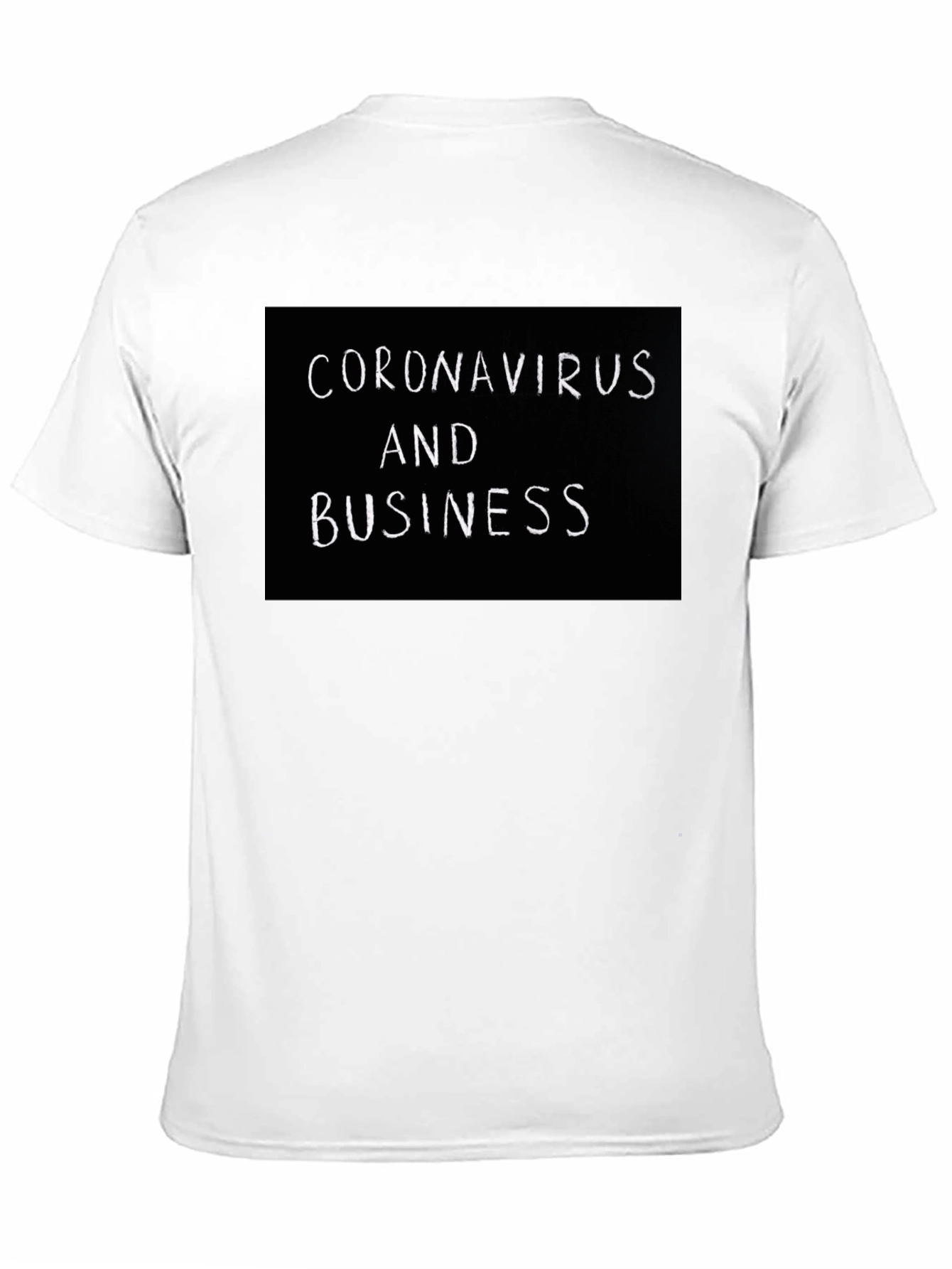 Camiseta Negra Coronavirus y Negocios