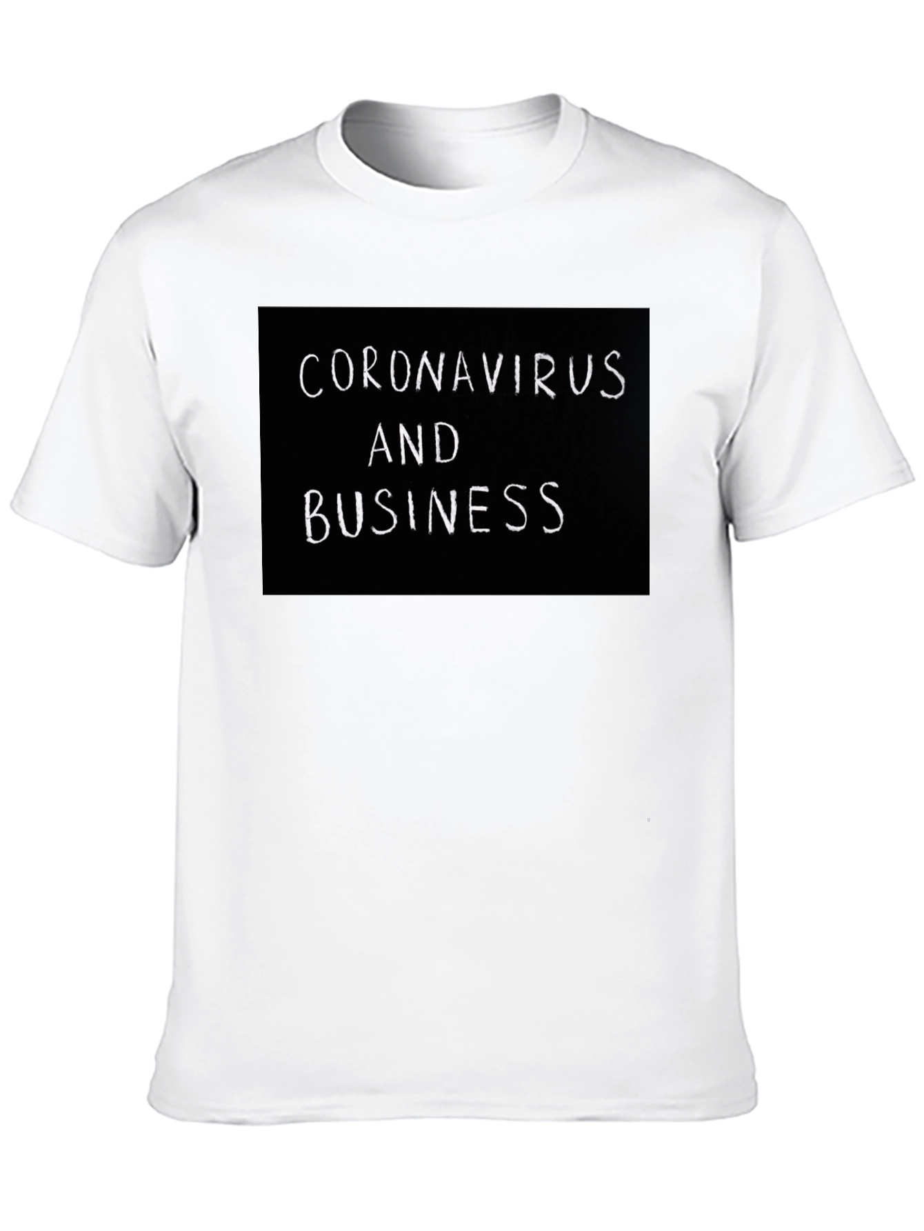 Camiseta Negra Coronavirus y Negocios