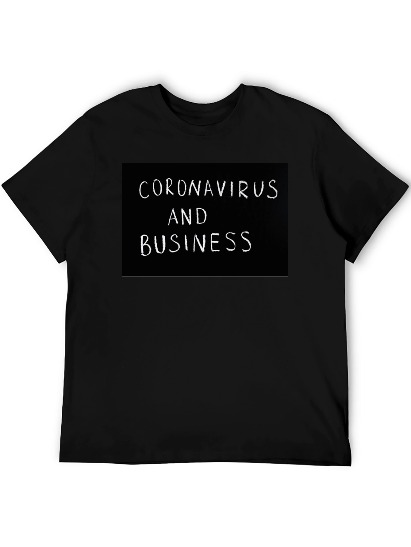 Camiseta Negra Coronavirus y Negocios
