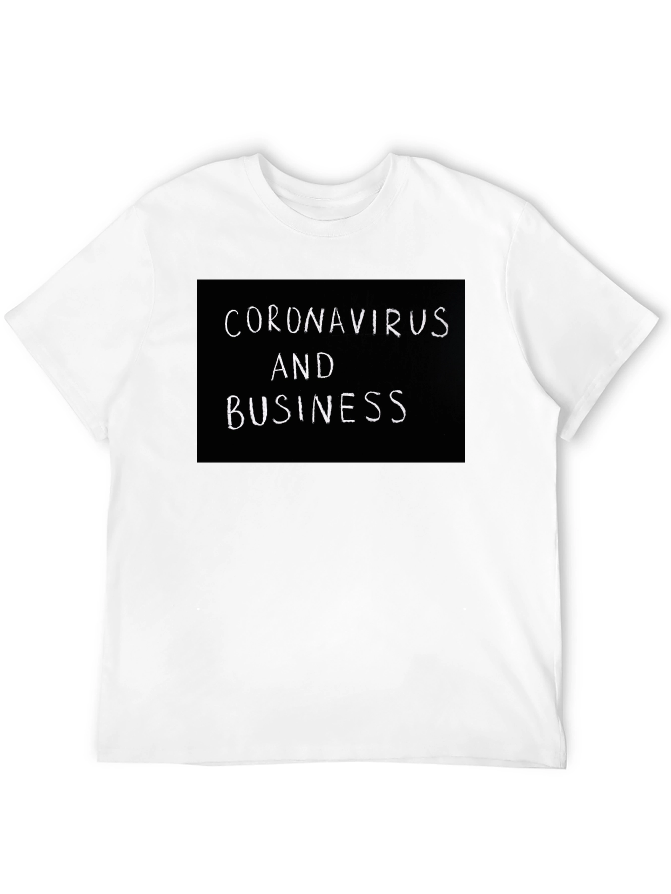 Camiseta Negra Coronavirus y Negocios