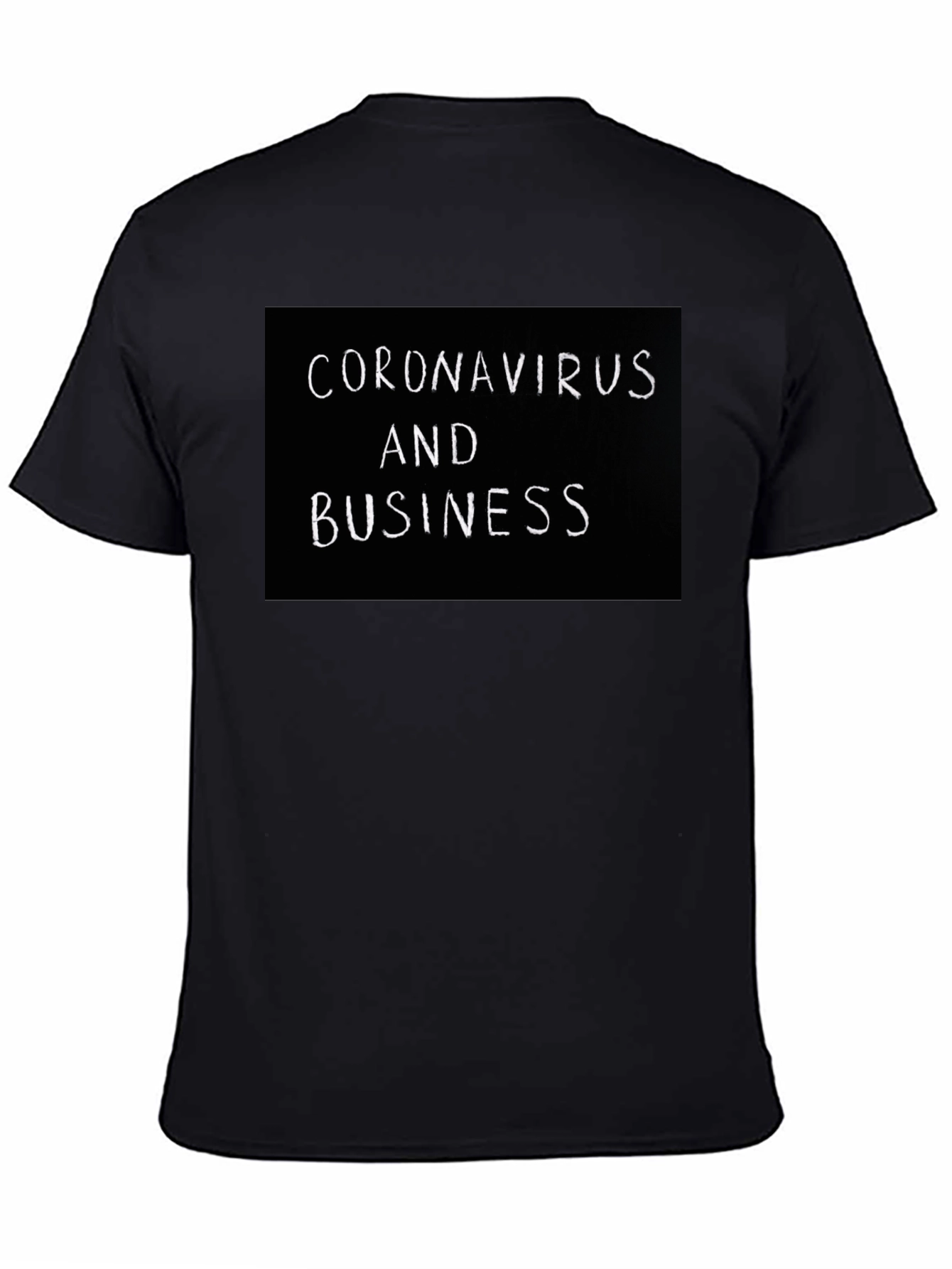 Camiseta Negra Coronavirus y Negocios